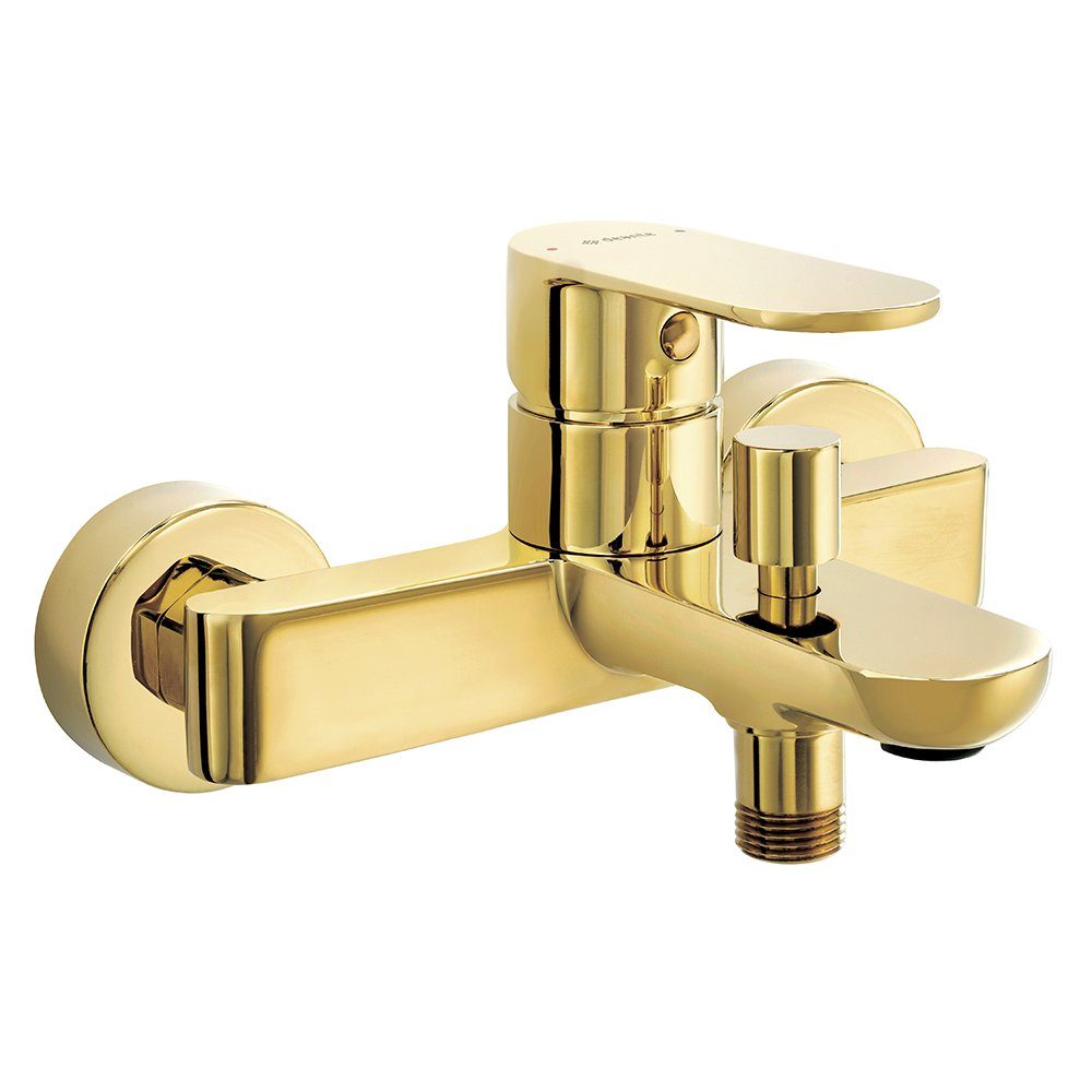 Lomadox Wannenarmatur ALPINIA-30 Aufputz Wand-Wannenarmatur goldfarben