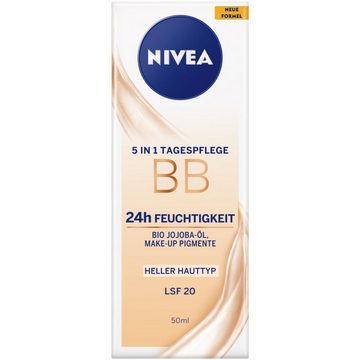 Beiersdorf AG Körpercreme 12x Nivea BB 5in1 Tagespflege LSF20 50ml Gesicht Haut Lotion Creme, 12-tlg.