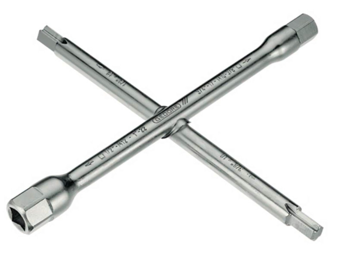 Kreuzschlüssel GEDORE 4512820 Sanitärkreuzschlüssel 378500 220 x 220 mm 14-Fach-Fun