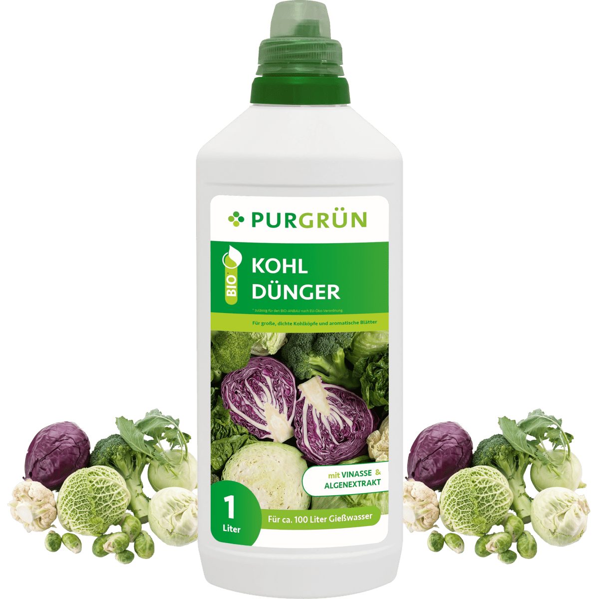 Purgrün Gemüsedünger Purgrün Bio Kohl Dünger, NPK 4+1+7, Algenextrakt
