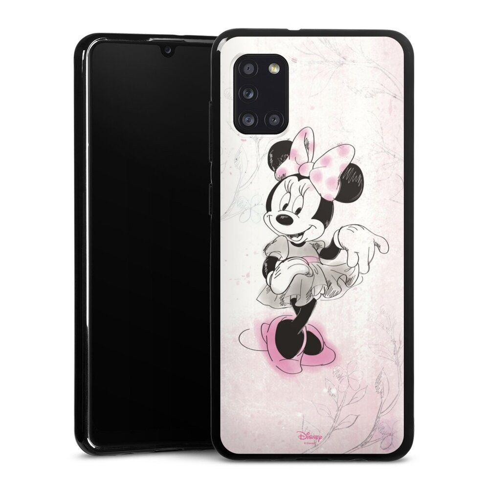 DeinDesign Handyhülle Minnie Mouse Disney Vintage Minnie Watercolor, Samsung Galaxy A31 Silikon Hülle Bumper Case Handy Schutzhülle