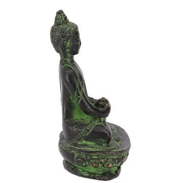 Guru-Shop Buddhafigur Buddha Statue aus Messing Dhyana Mudra 8 cm -..