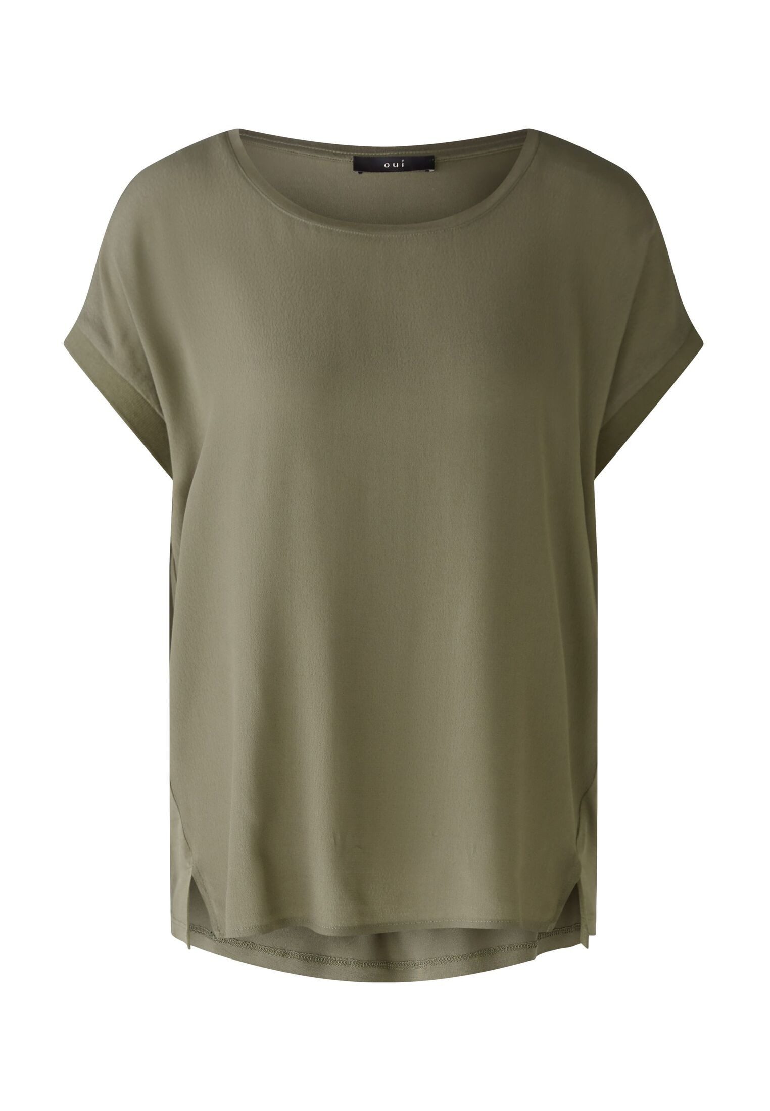 Oui Kurzarmbluse AYANO Blusenshirt 100% Viskosepatch günstig online kaufen