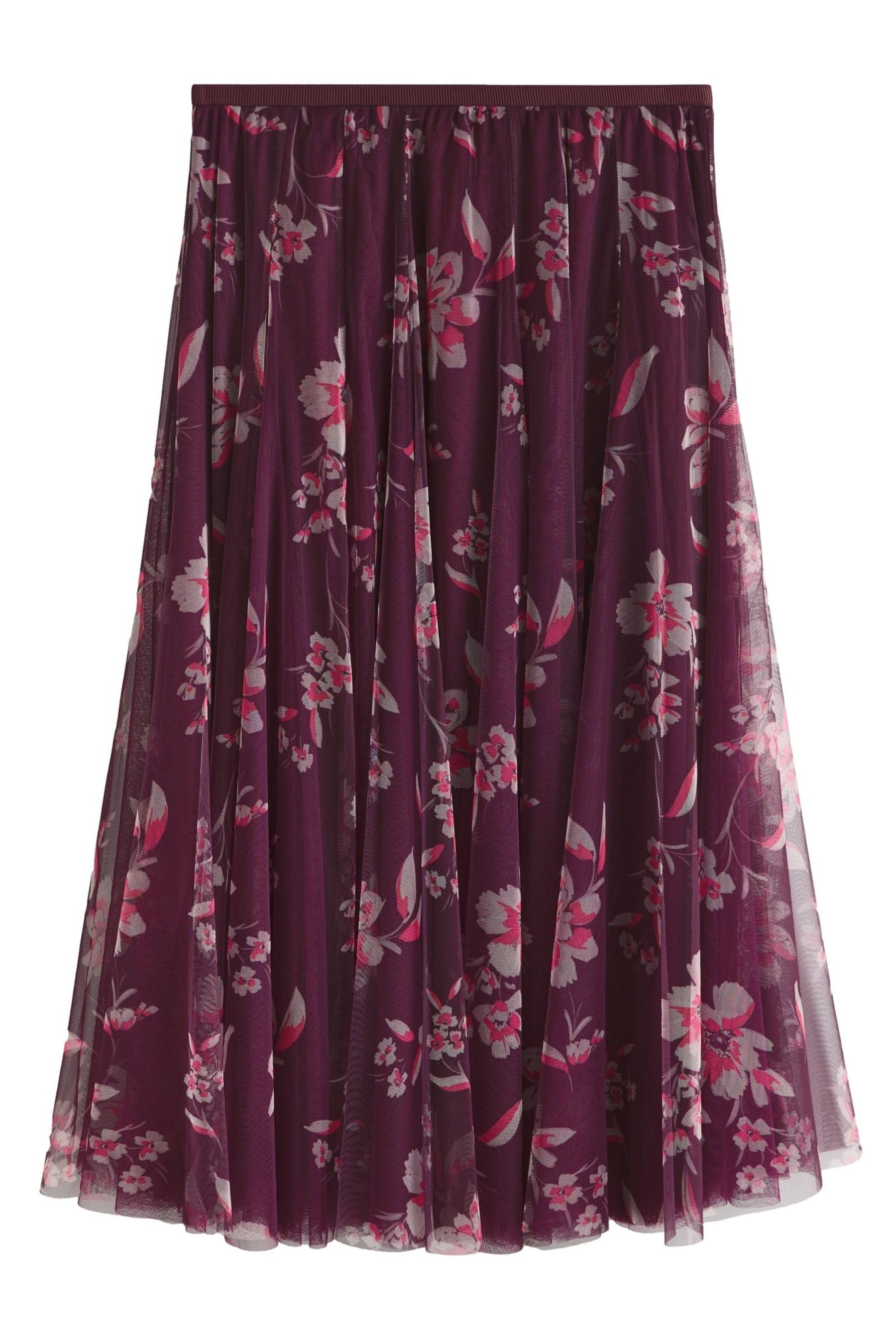LAURA ASHLEY Midirock Laura Ashley ausgestellter Goday Mesh-Midirock (1-tlg)