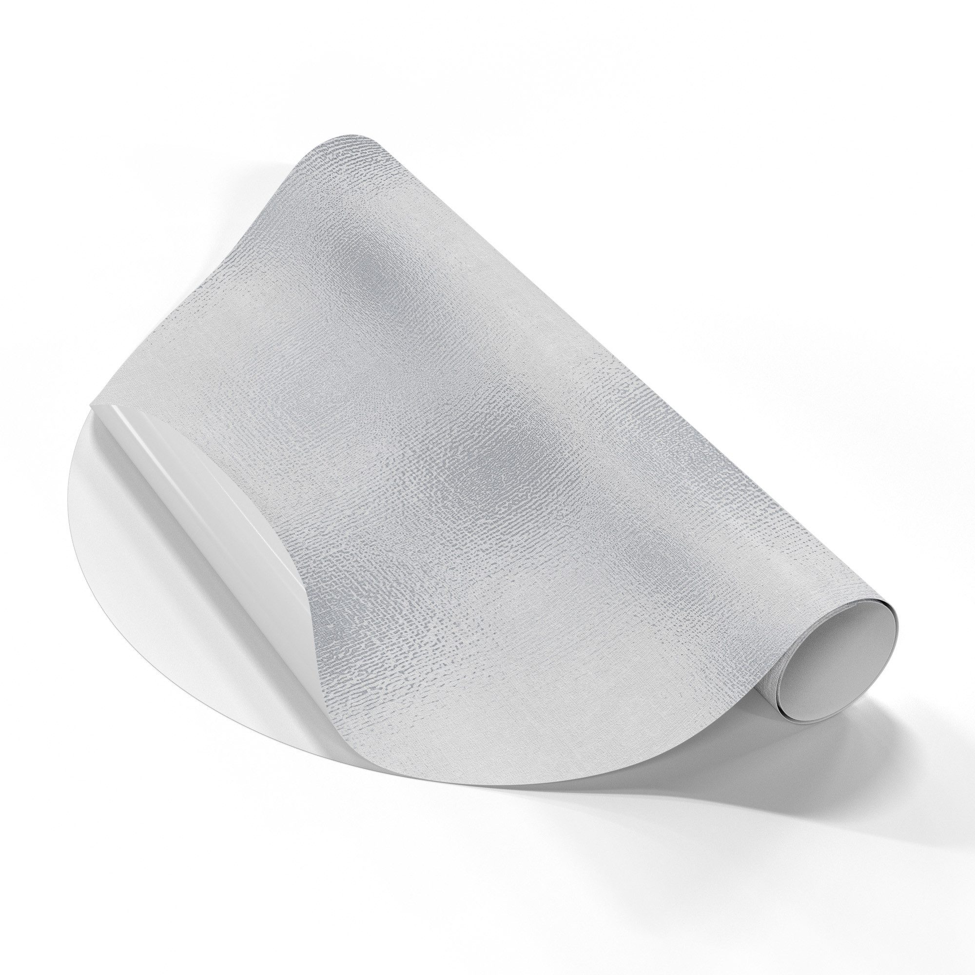 DEQORI Fototapete 'Satiniertes Aluminium', Rundbogen, matte Leinwandstruktur, bedruckt, (1 St), selbstklebend Wandtattoo Motiv Wandtapete Wand Sticker Bild Tapete