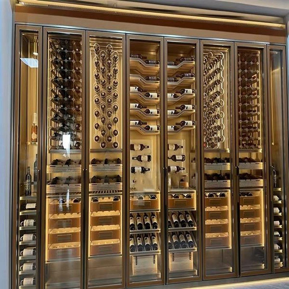Xlmoebel Weinschrank Weinkühlschrank Design-Weinschrank Weinlagerregal Flaschenregal (1-St., Weinkühlschrank) Made in Europa