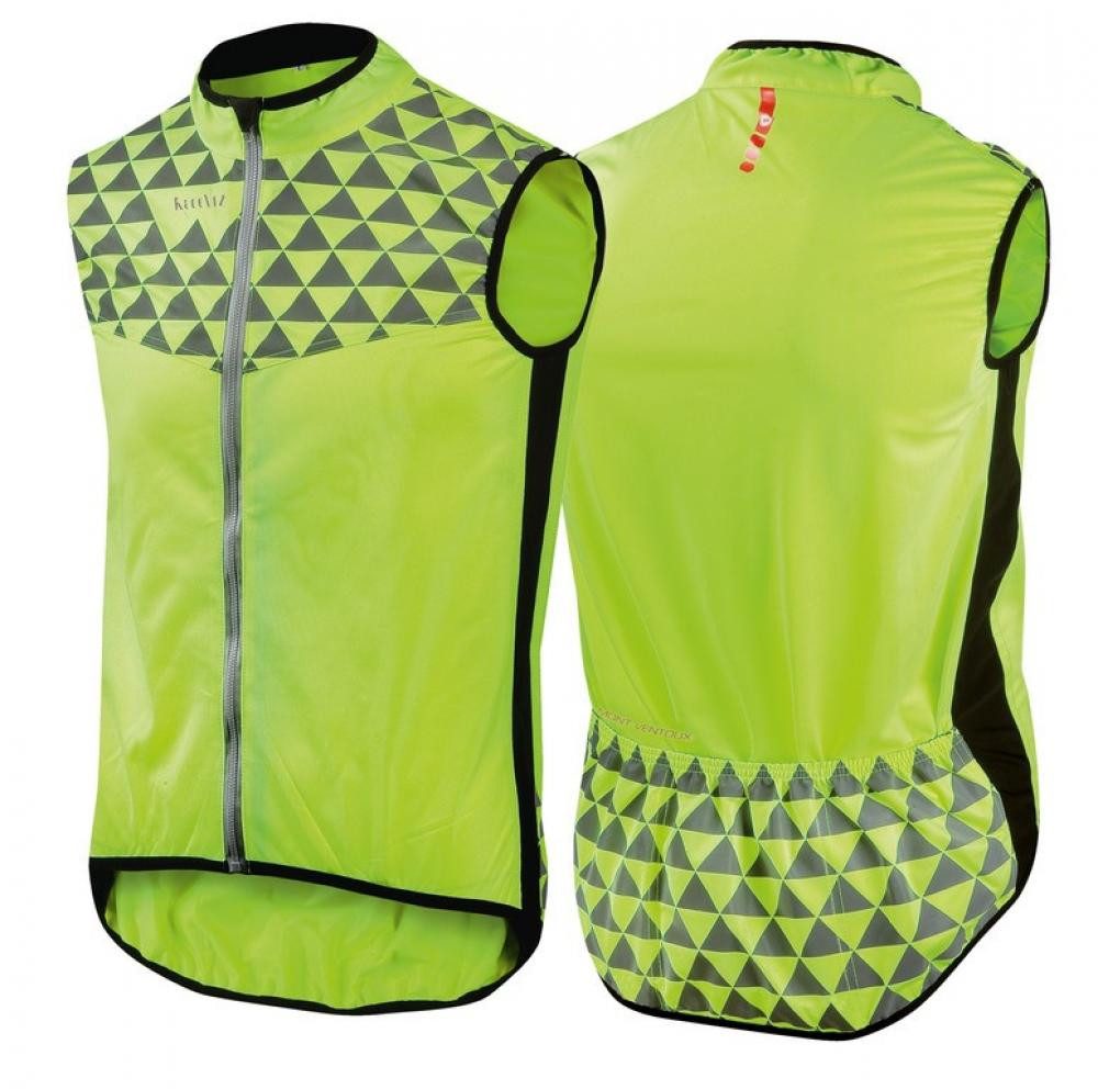 Warnweste Wowow Sicherheitsweste Mont Ventoux gelb mit reflektierendes Band XS
