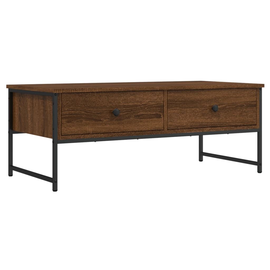 vidaXL Couchtisch Couchtisch Braun Eichen-Optik 101x49x39,5 günstig online kaufen