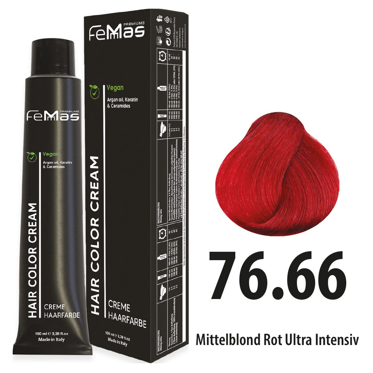 Femmas Premium Haarfarbe Femmas Hair Color, 1-tlg., Profi-Qualität