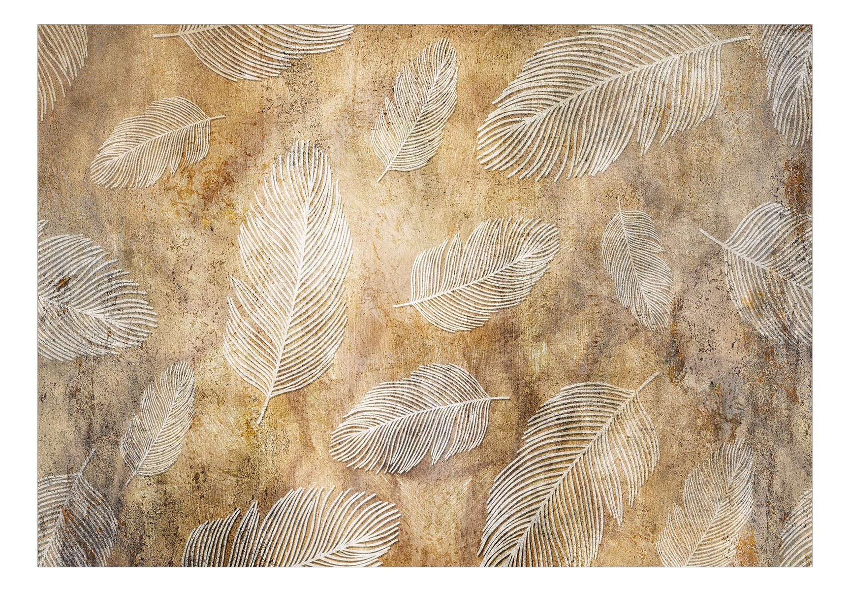 Flying Feathers KUNSTLOFT Design Vliestapete halb-matt, 1x0.7 m, lichtbeständige Tapete