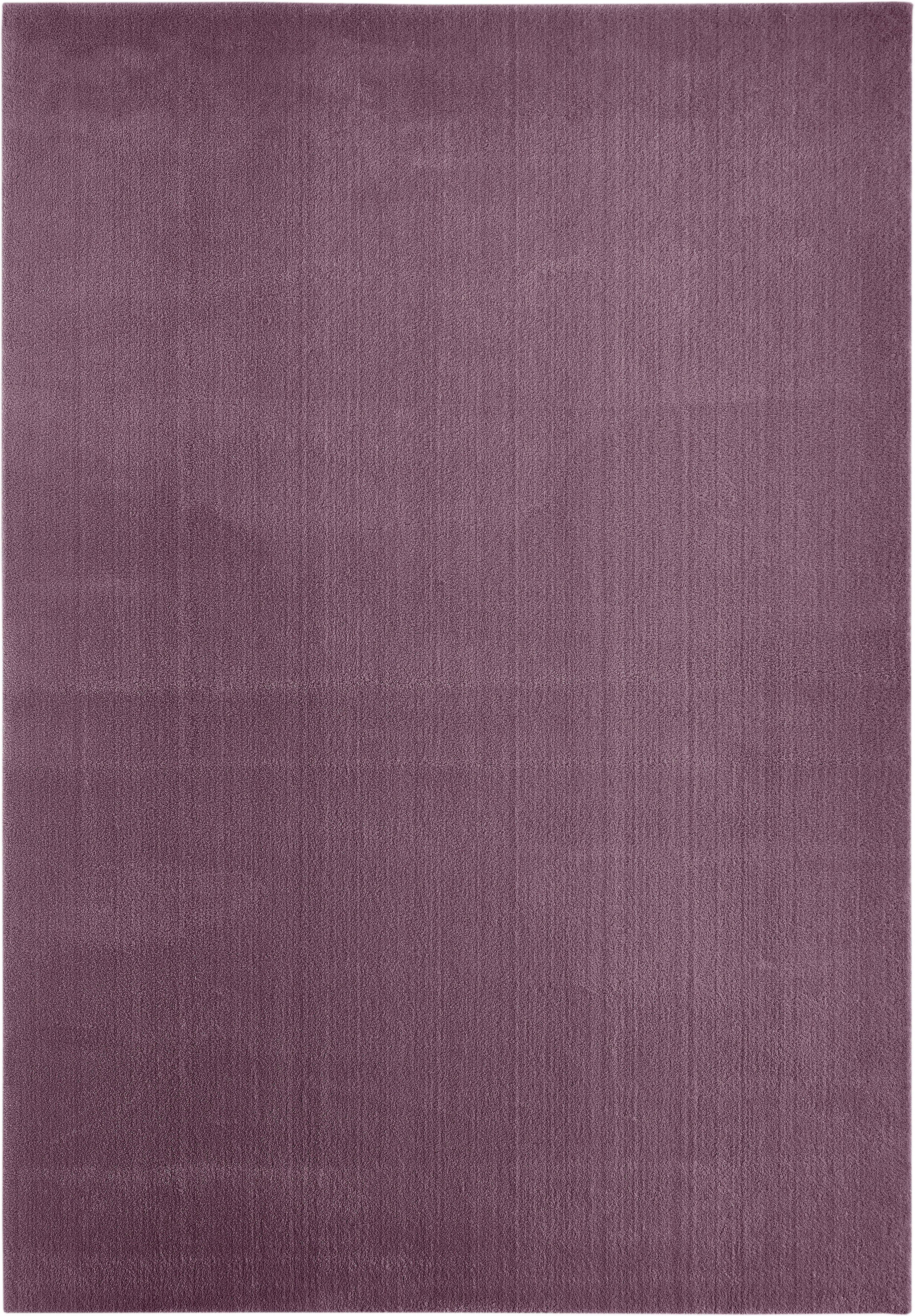 Teppich Arezzo, Andiamo, rechteckig, Höhe: 16 mm, Uni Farben, weicher Flor, waschbar, ideal im Wohnzimmer & Schlafzimmer lavendel