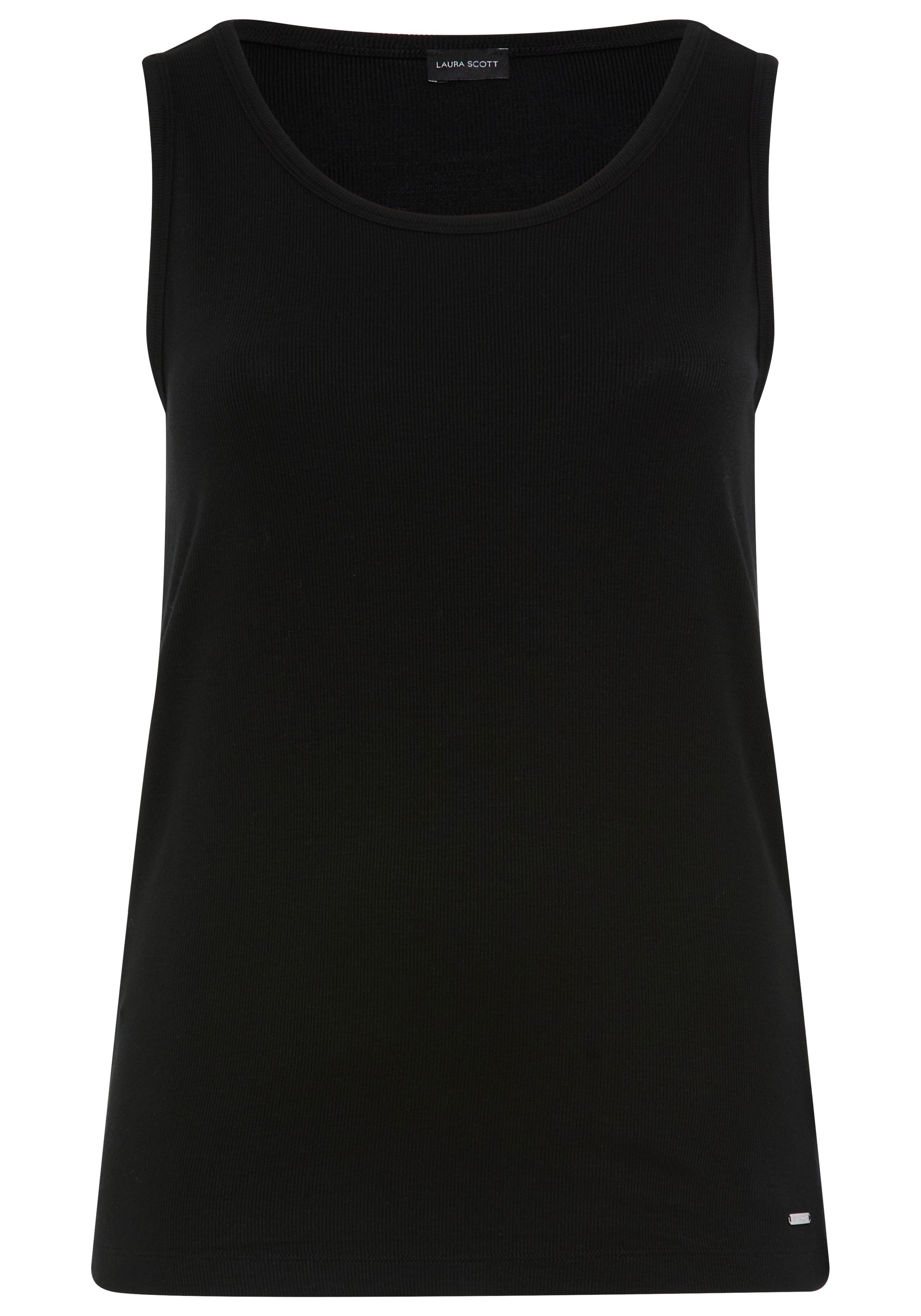 Laura Scott CURVE Tanktop Große Größen figurbetonte Passform, aus Viskose und Elasthan, in Rippware – Bild 5 von 5