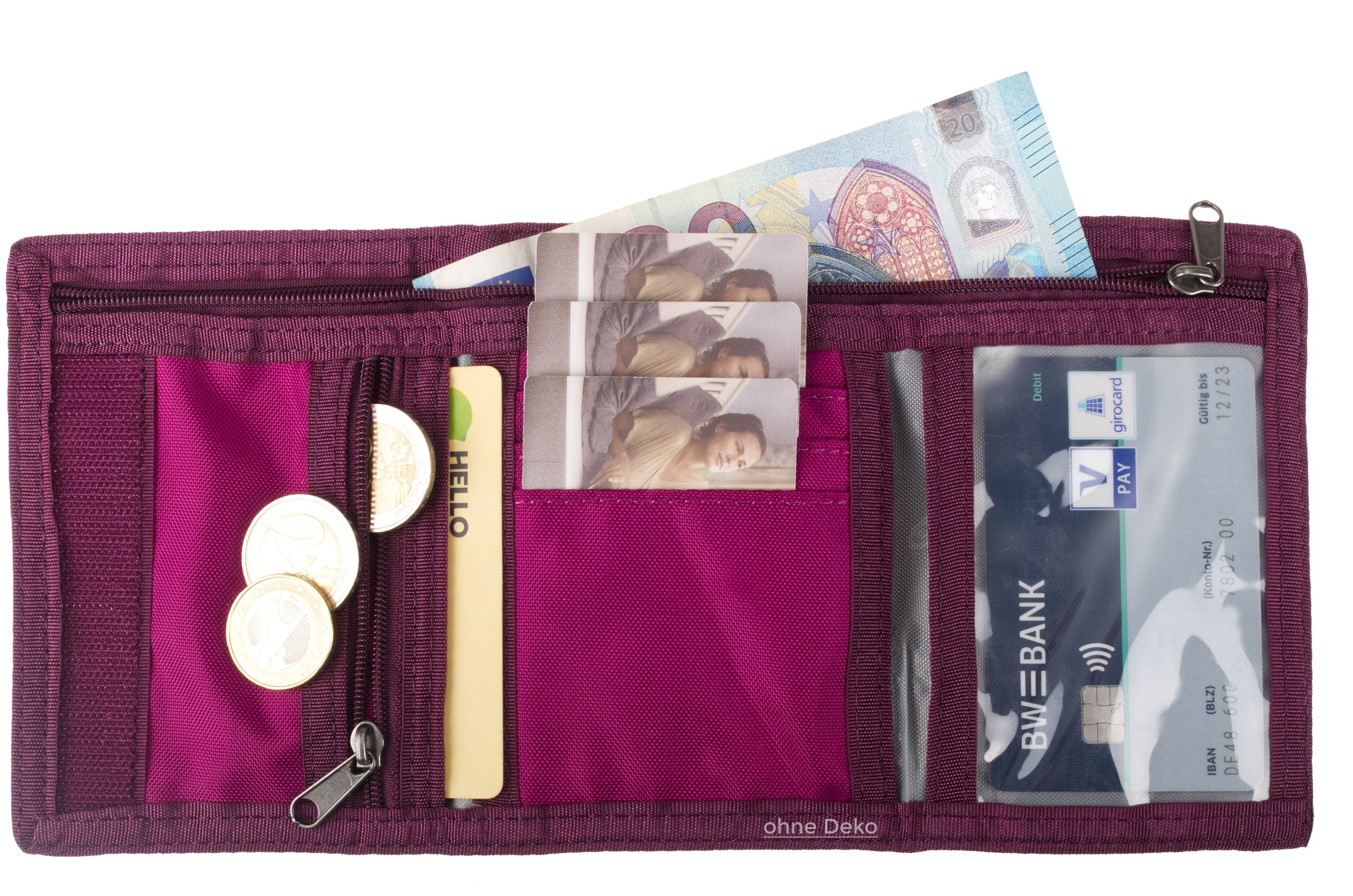 yzea® Geldbörse Schülerbörse Klettbörse Schüler Börse Geldbeutel, Portemonnaie Wallet mit Schlüsselkette Schule Kinder + Trinkflasche