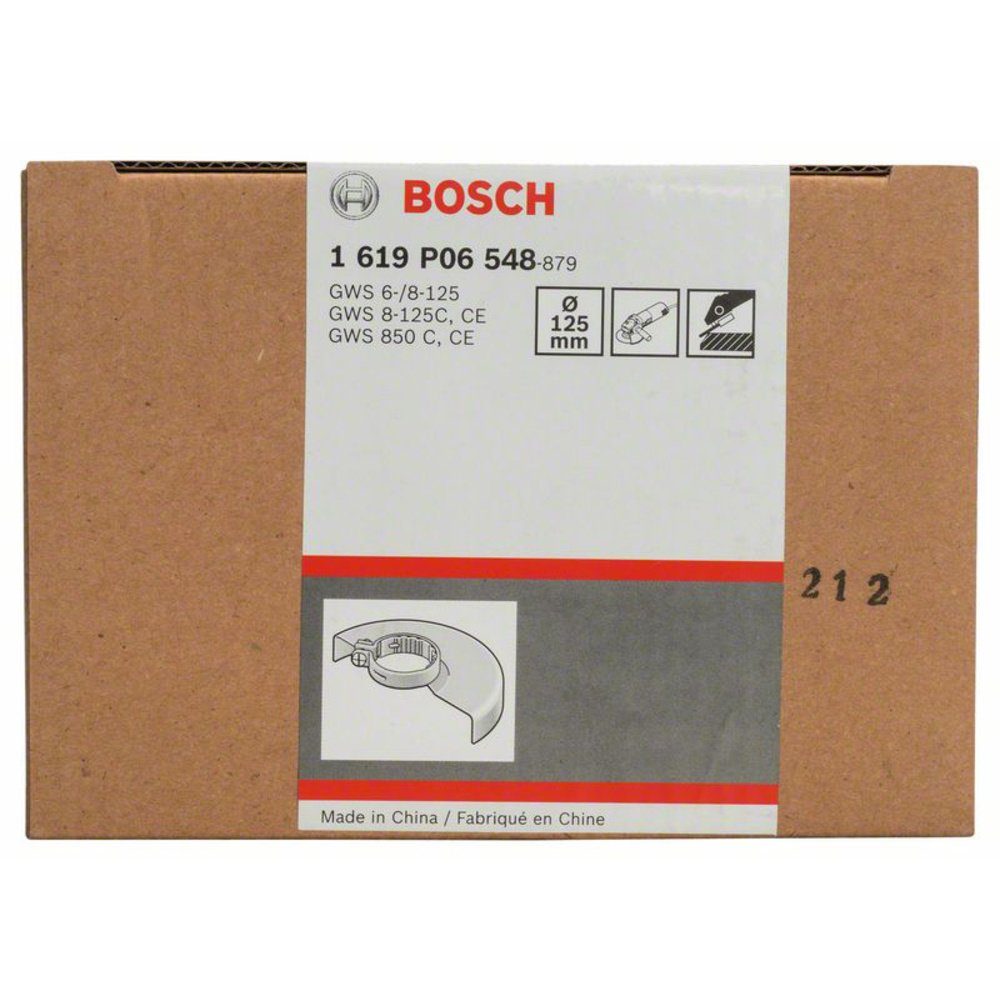 125 mit Schutzhaube Bosch Bo Deckblech, Accessories ohne Codierung mm, Winkelschleifer Schraubverschluss