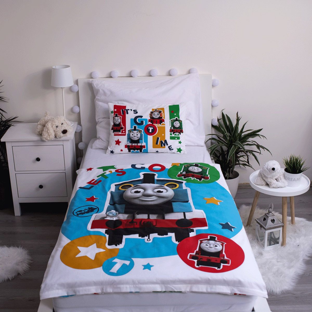 Thomas & Friends Kinderbettwäsche Thomas & Friends, Thomas die Lokomotive Let´s Go, Renforcé, 2 teilig