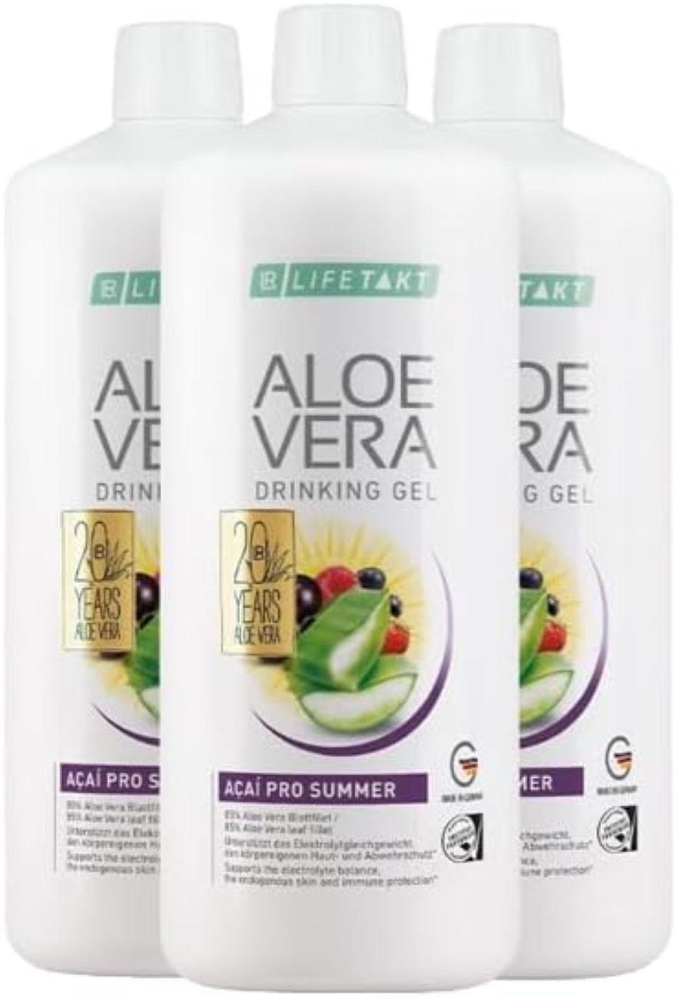 LR LR Aloe Vera Drinking Gel Açaí Pro Summer 3er Set Tropfen, 3000 ml
