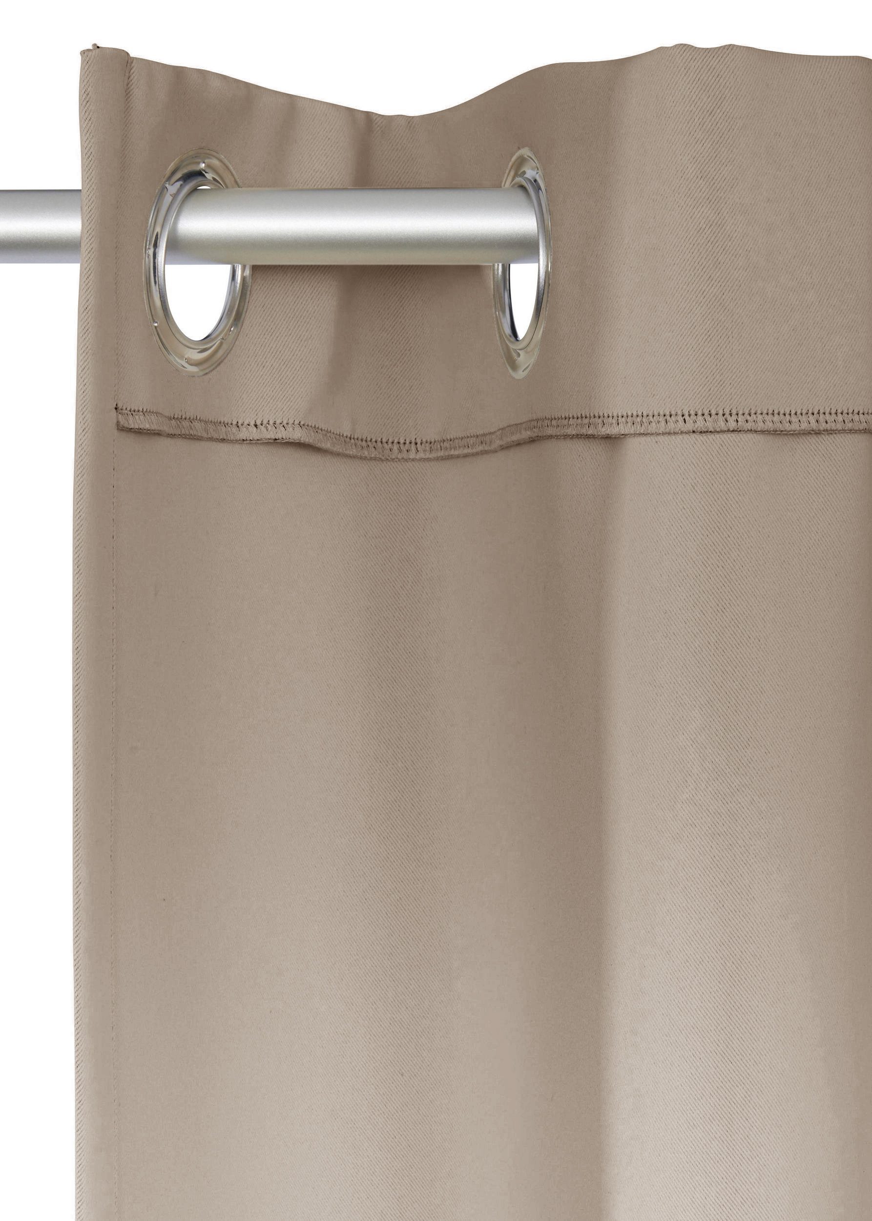 OTTO home Vorhang SOLA mit Ösen, 1er & 2 er Pack, blickdicht/verdunkelnd, Topseller! (1 St), Ösen, verdunkelnd, Polyester, blickdicht, Ösen-Aufhängung, wärmeabw – Bild 4 von 5