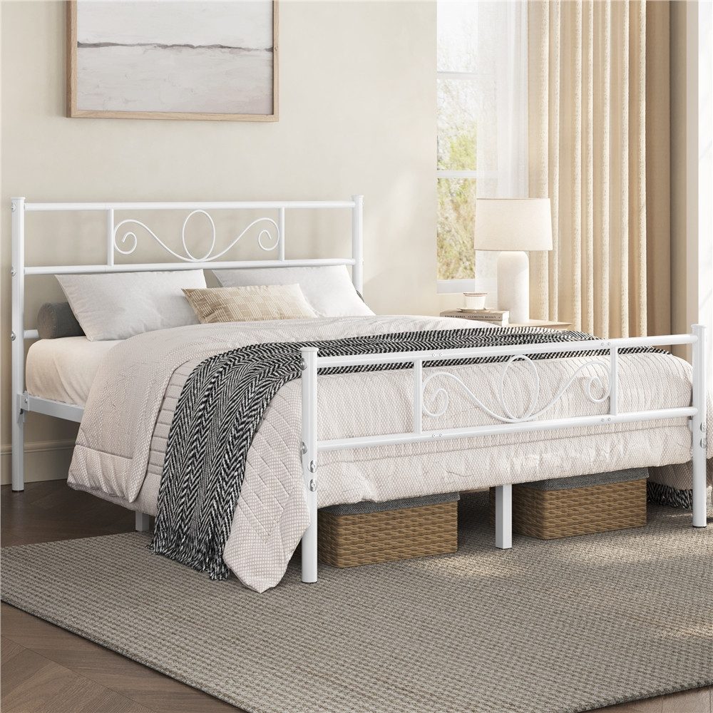 Bettgestell Metallbett mit Kopfteil