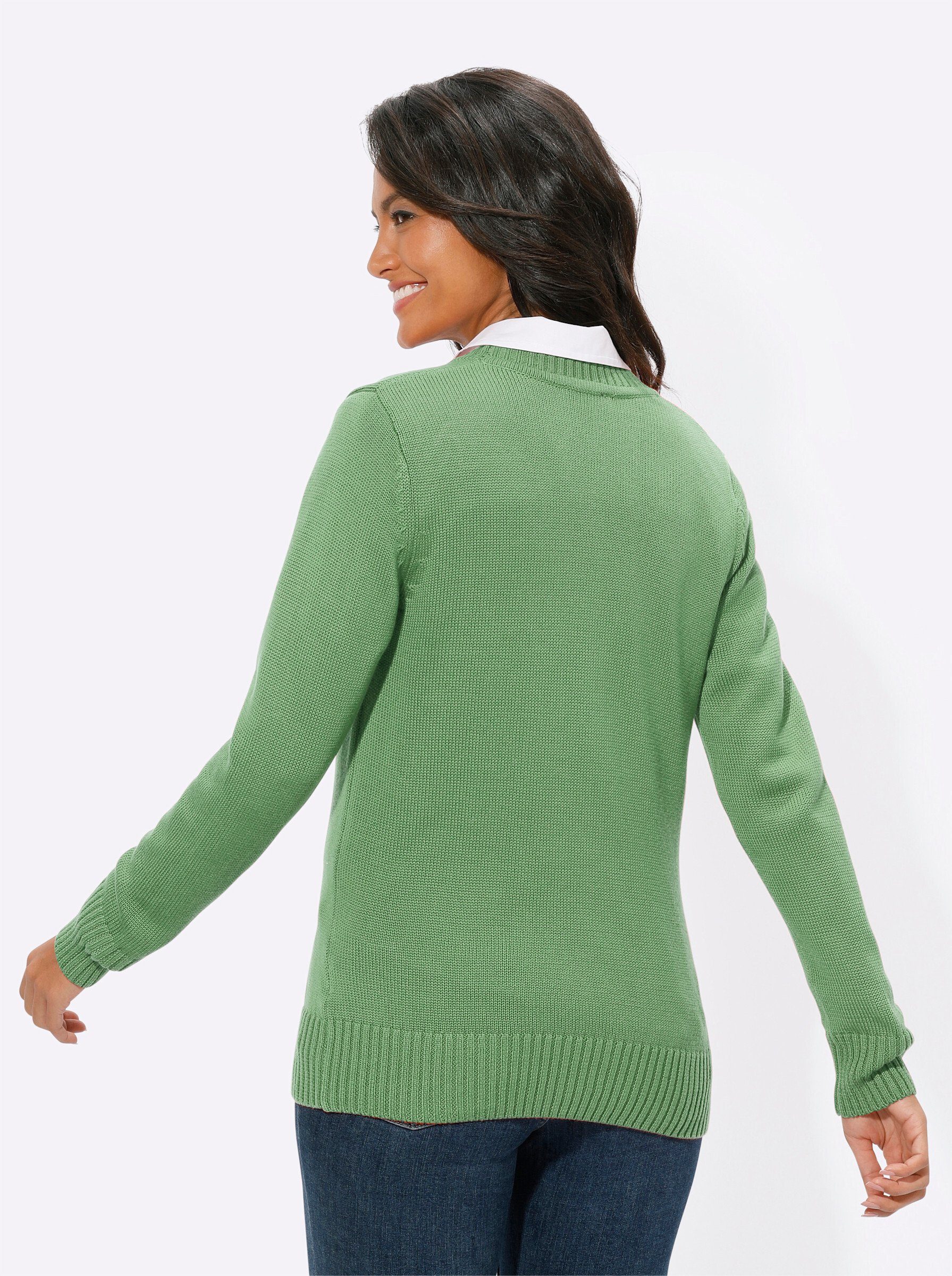 Witt Strickjacke Strickjacke Langarm Materialmix günstig online kaufen