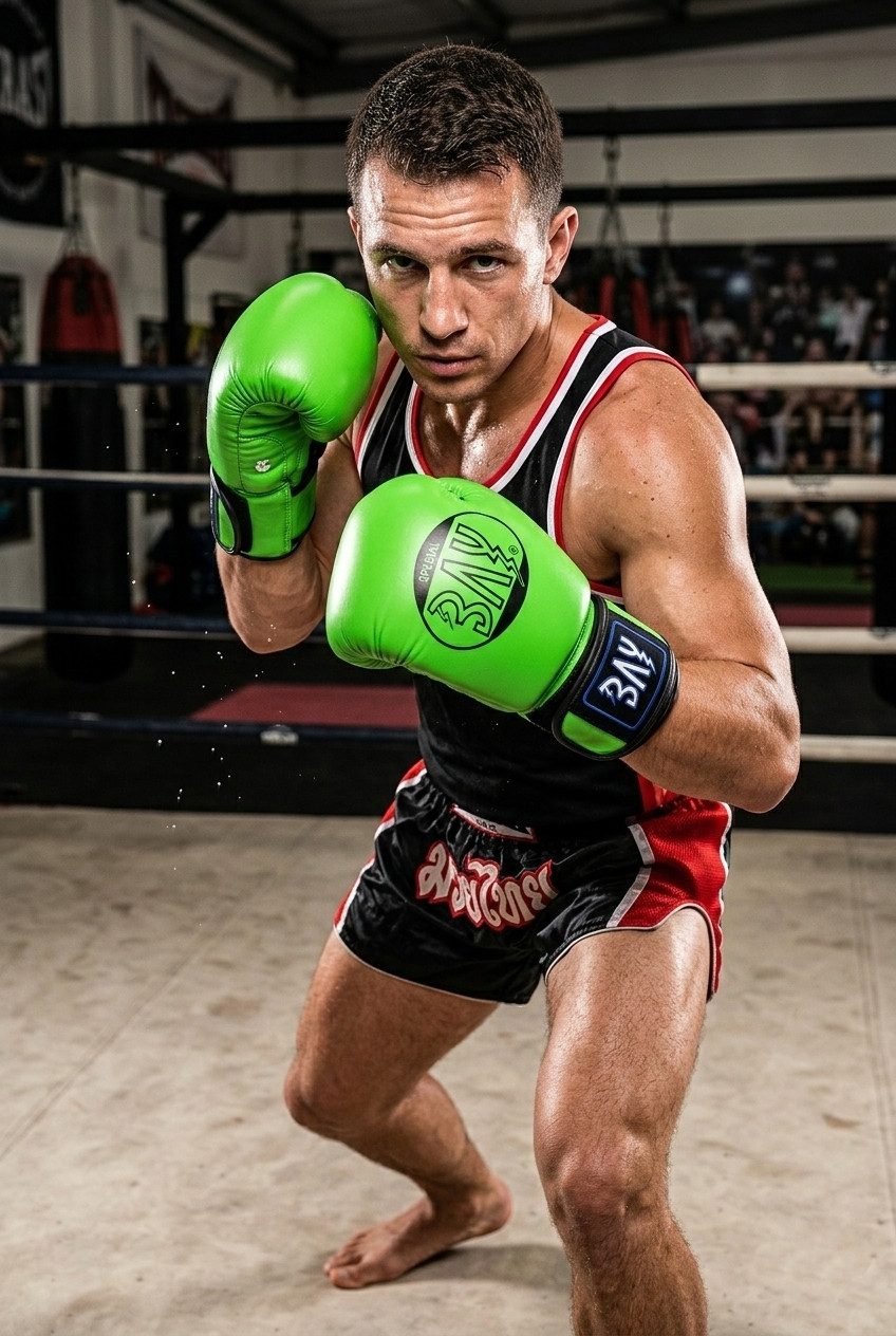 BAY-Sports Boxhandschuhe Future stabil & komfortabel für Boxen, Kickboxen, MMA & Sparring grün (Paar), 8 und 10 Unzen, besonders stabil und komfortabel