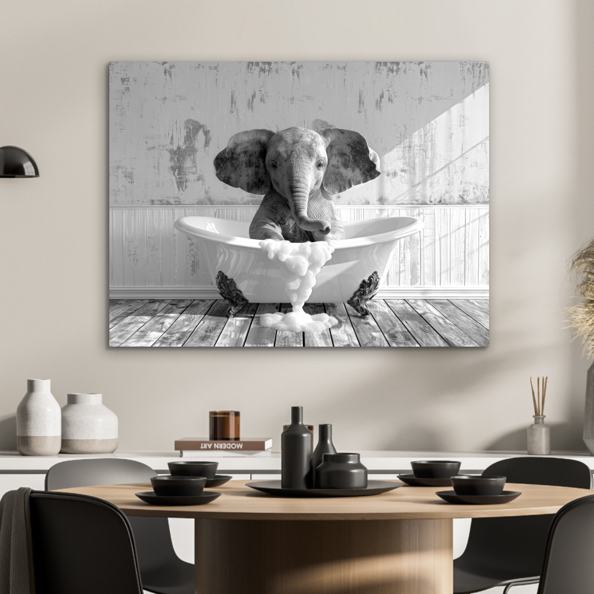 MuchoWow Metallbild Elefant - Vintage - günstig online kaufen