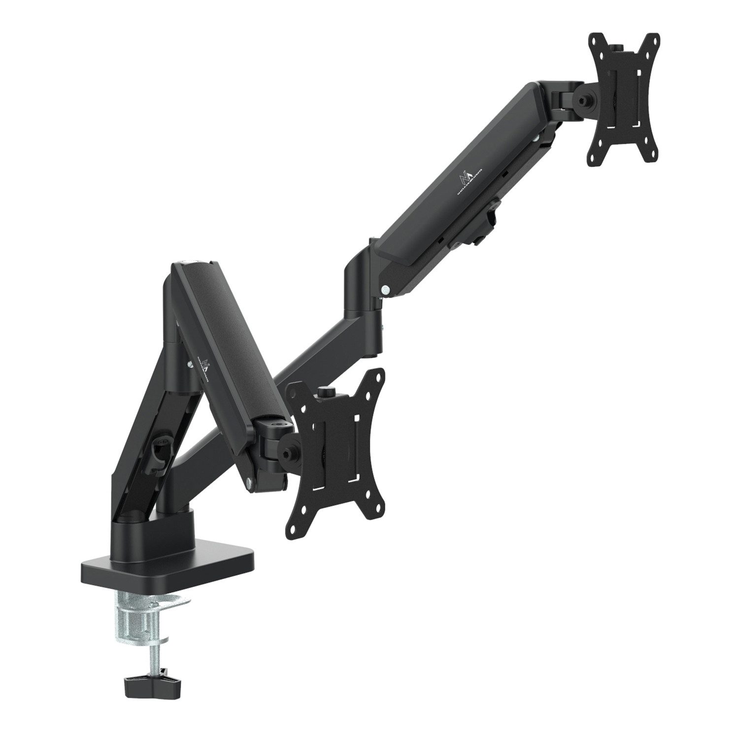 Maclean Monitor-Halterung MC-134 Halterung für 2 Monitore 17-32'' 10kg, (bis 32 Zoll, Große Bewegungsfreiheit und individuelle Positionierung jedes Monitors)