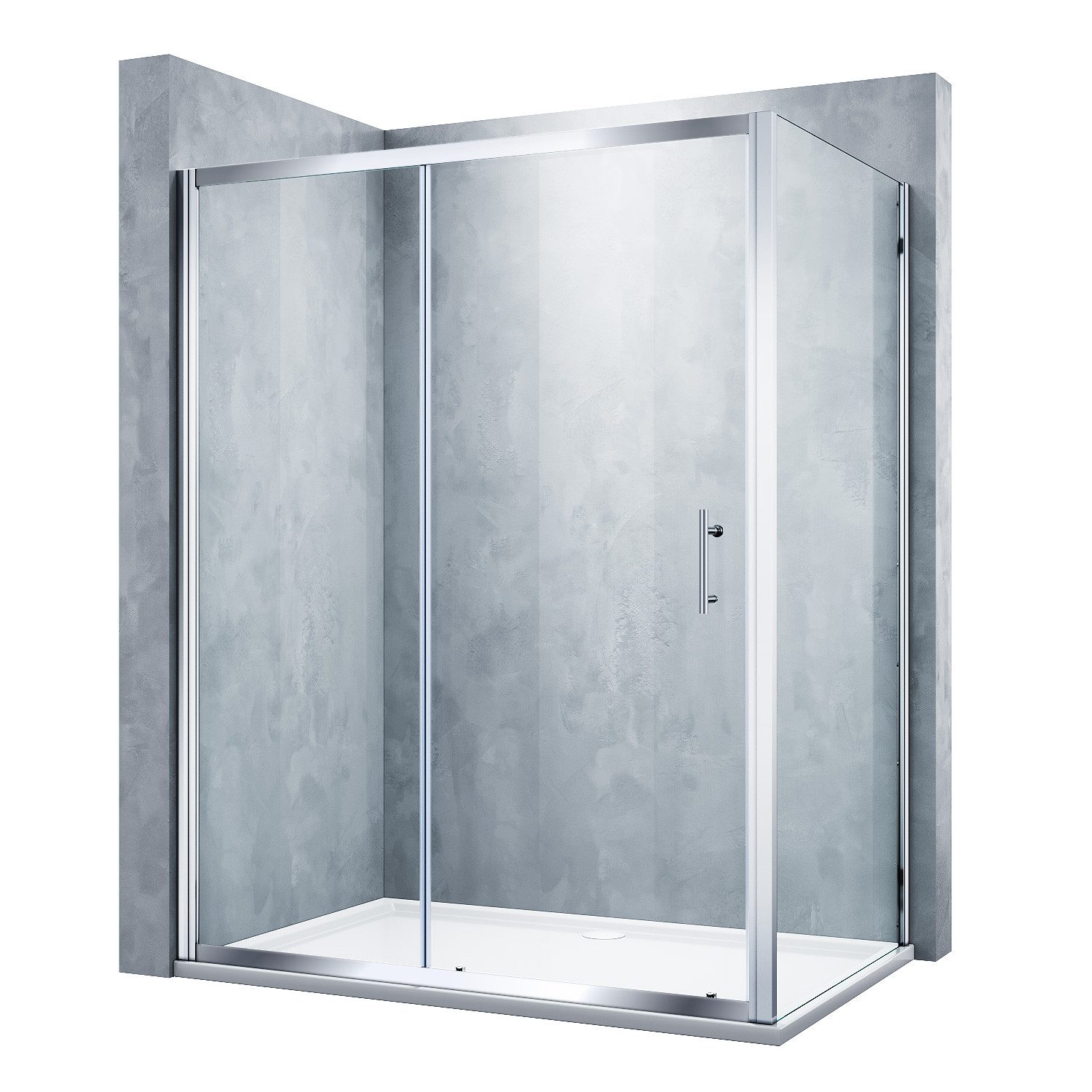 SONNI Eckdusche Schiebetür Dusche, 100--170cm,Duschkabine,Duschabtrennung,H günstig online kaufen