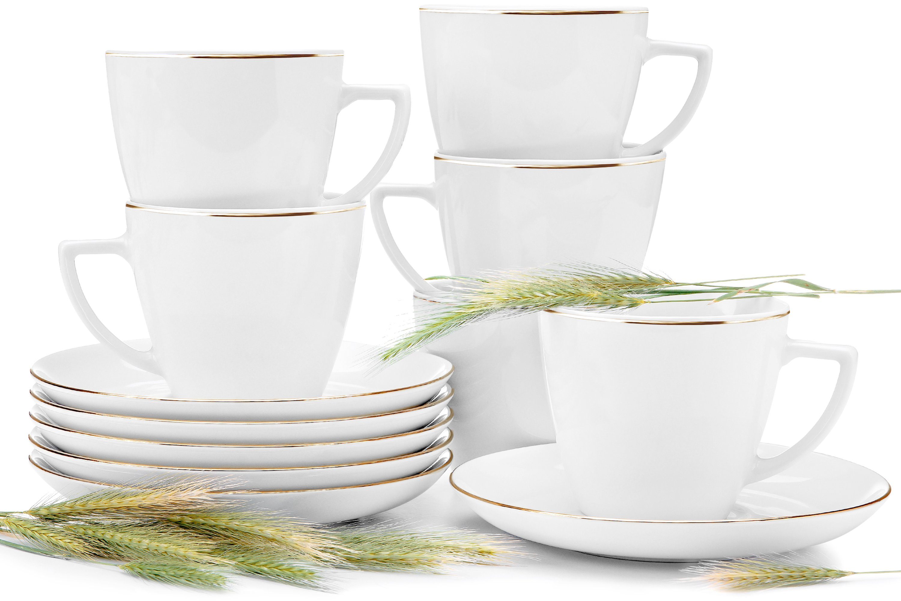 KONSIMO® Kaffeeservice BOSS Tassen & Untertassen (12-tlg), 6 Personen, Porzellan, rund, 350ml. Reduzierter Preis € 119,00. Unverbindliche Preisempfehlung € 149,00