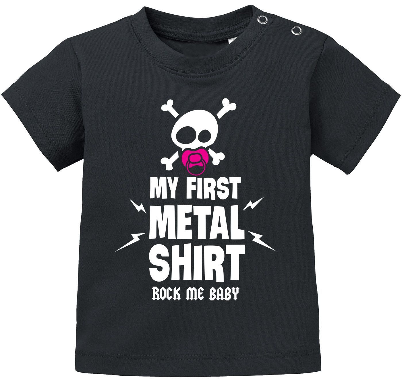 Print-Shirt Baby T-Shirt kurzarm Babyshirt My First Metal Shirt Hardrock Heavy