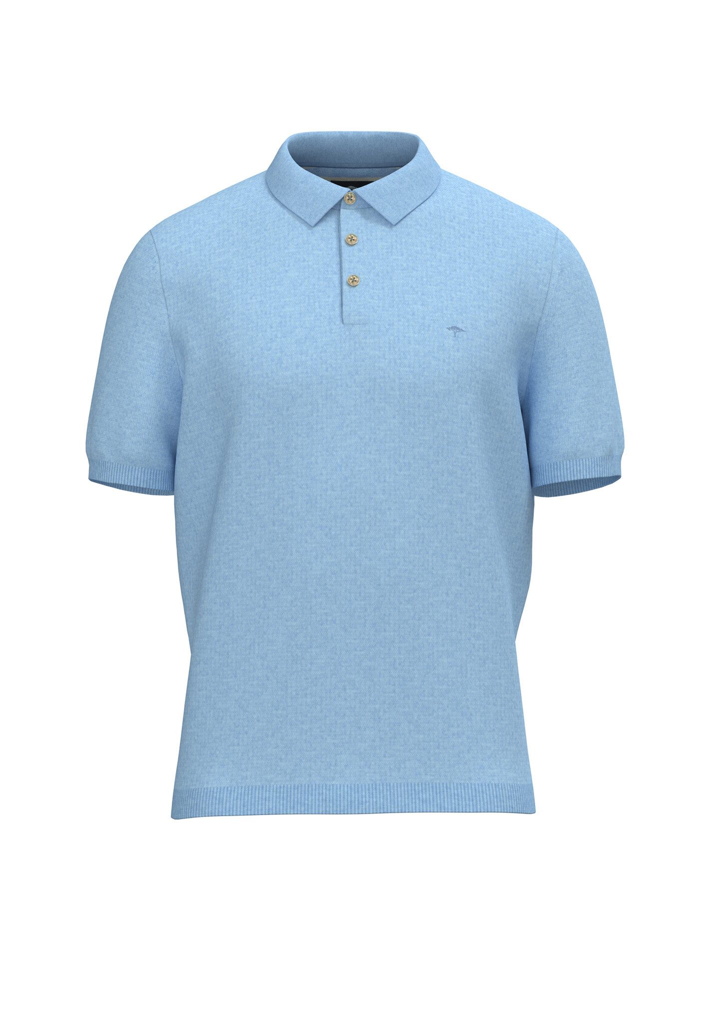 FYNCH-HATTON Poloshirt Fynch-Hatton Strick-Polo air cotton - hellblau (1-tlg)