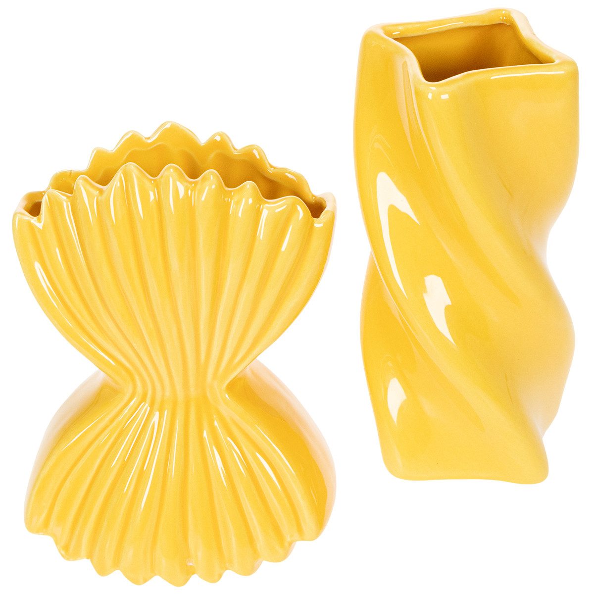 Kaemingk Dekofigur Dekorative Keramik-Vase inspiriert von mediterraner Pasta für, 2 Stück