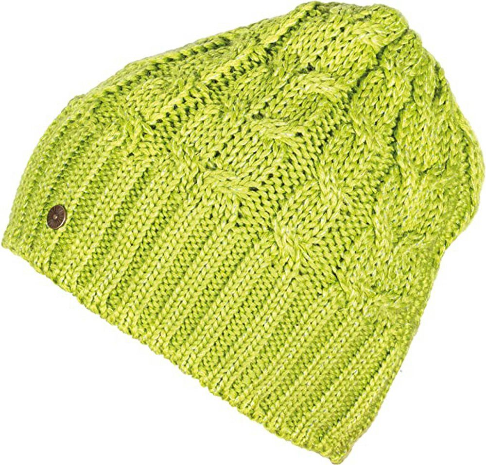 RUBBERNECK Beanie Wollmütze Damen Wolle für One reflektierender Beanie Sport Damen, und Innenfleece, mit und aus Flash Freizeit Size, Herren