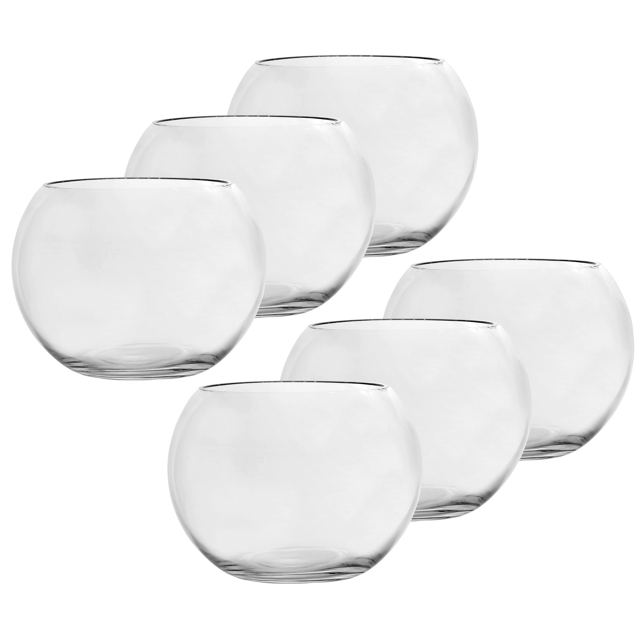 Annastore Kugelvase Kugelvase aus Glas - Tischvase - Blumenvase - Windlicht Glaswindlicht (6 St)