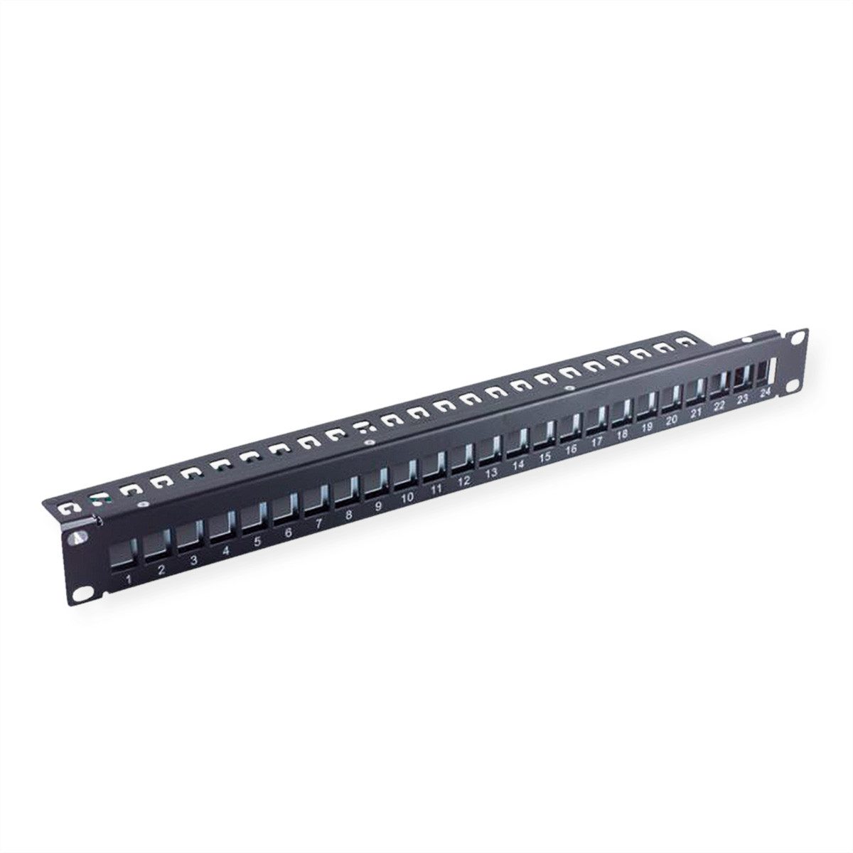 19"-Keystone-Modulträger, 24 Ports, 1HE Netzwerk-Panel