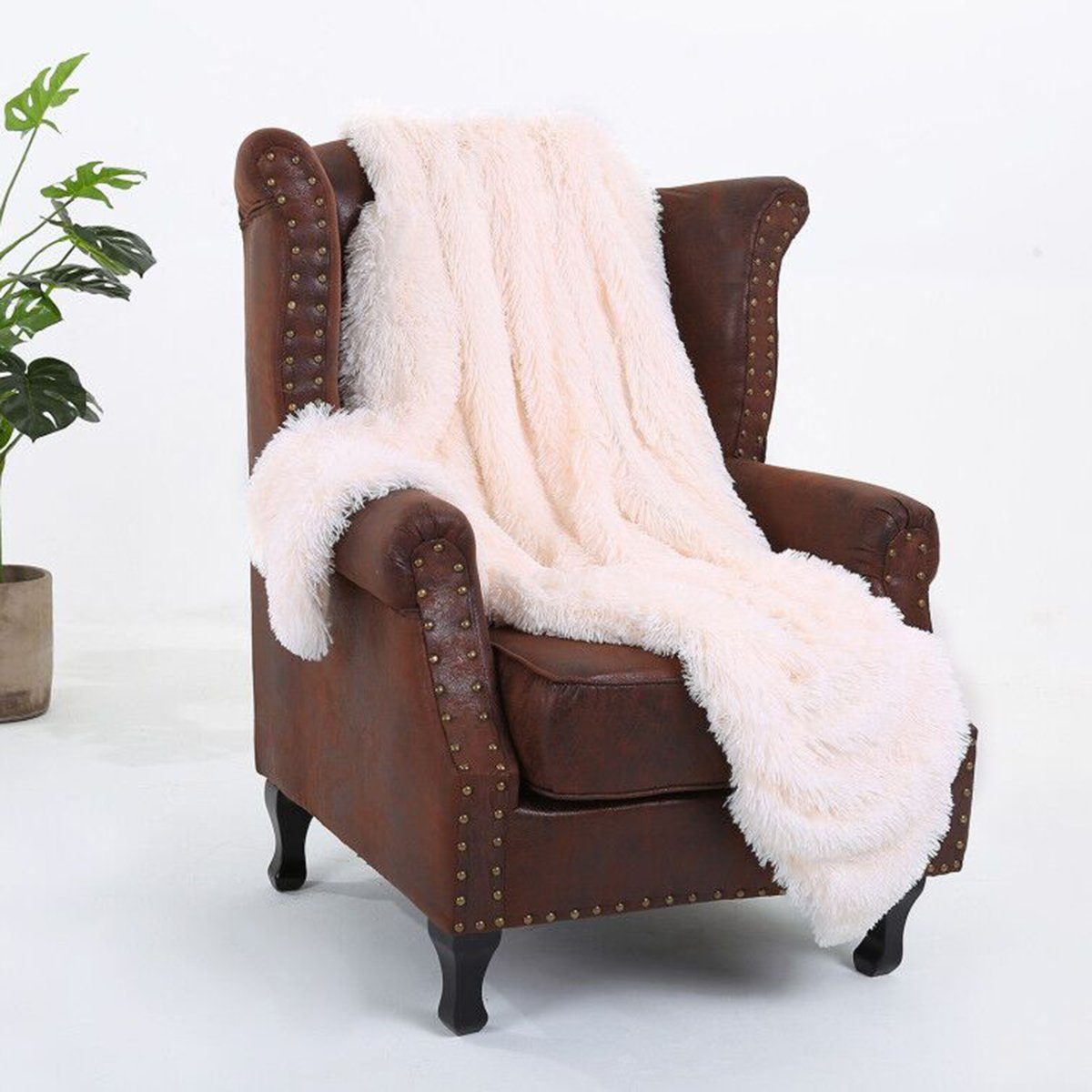 Rosnek Tagesdecke Flanelldecke, Solide Warm Lang günstig online kaufen