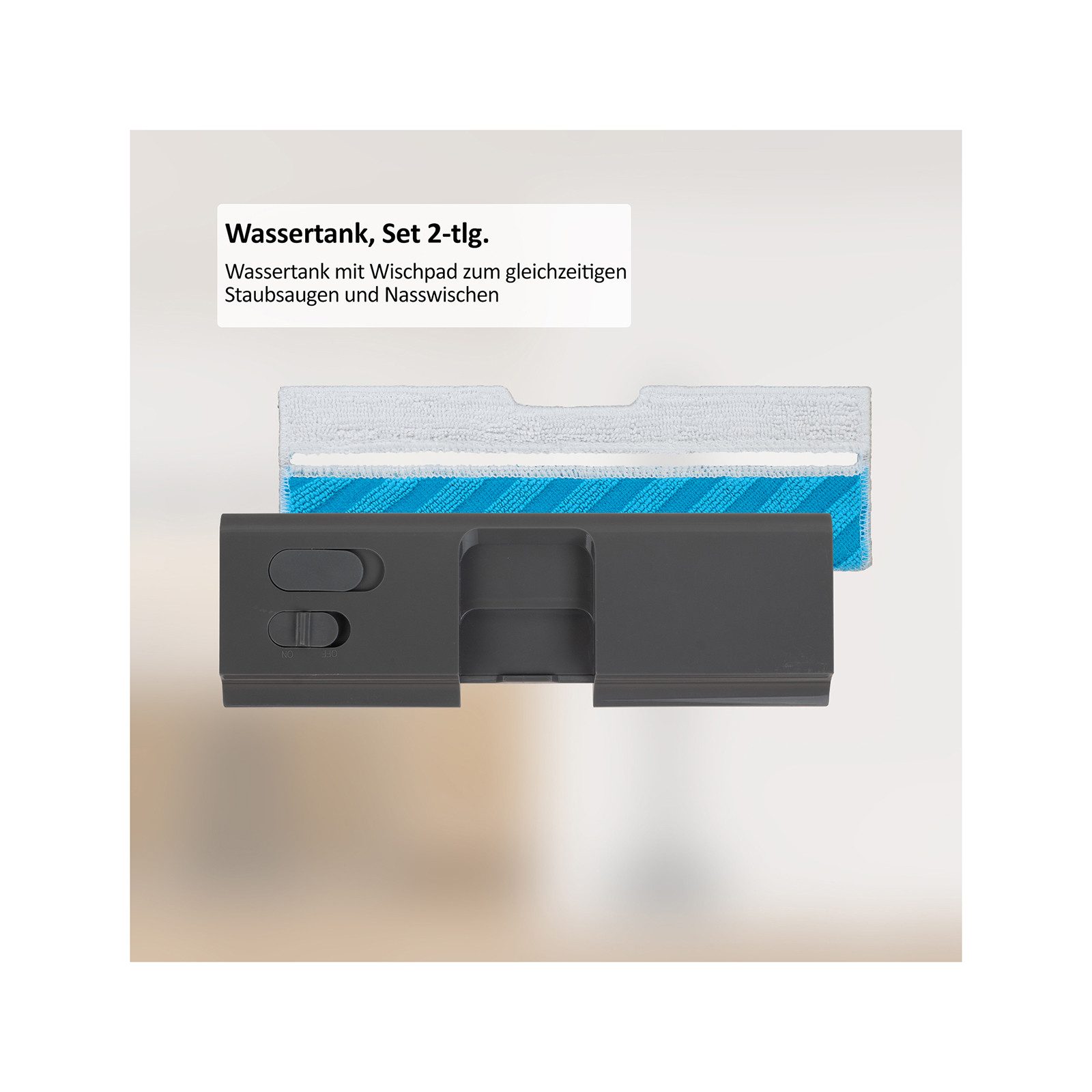 Genius Staubsaugerzubehörtasche INVICTUS QV7 PRO Wassertank Set 2-tlg. (1 x Wassertank 1 x Mikrofaser-Wischpad)