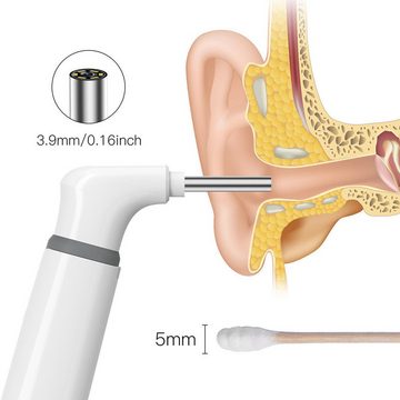 DOPWii Ohrenreiniger Kabelloses Otoskop In-Ear-Kamera, Ohrenschmalz-Entfernungswerkzeug, Ohrreiniger mit doppelter Ansicht, 3,9 mm Otoskop