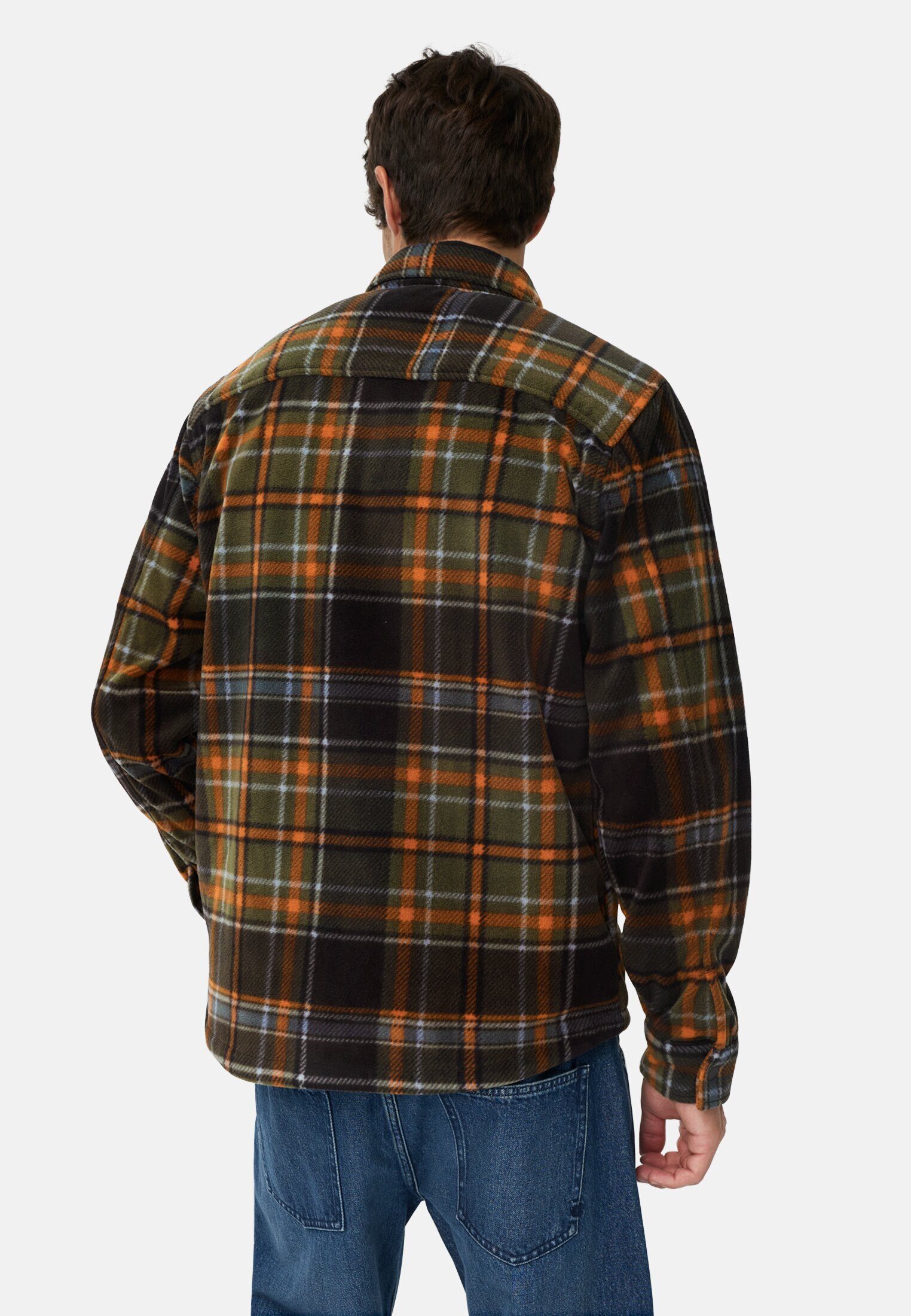 camel active Hemdjacke Overshirt mit Seitentaschen Langarm Markenlabel