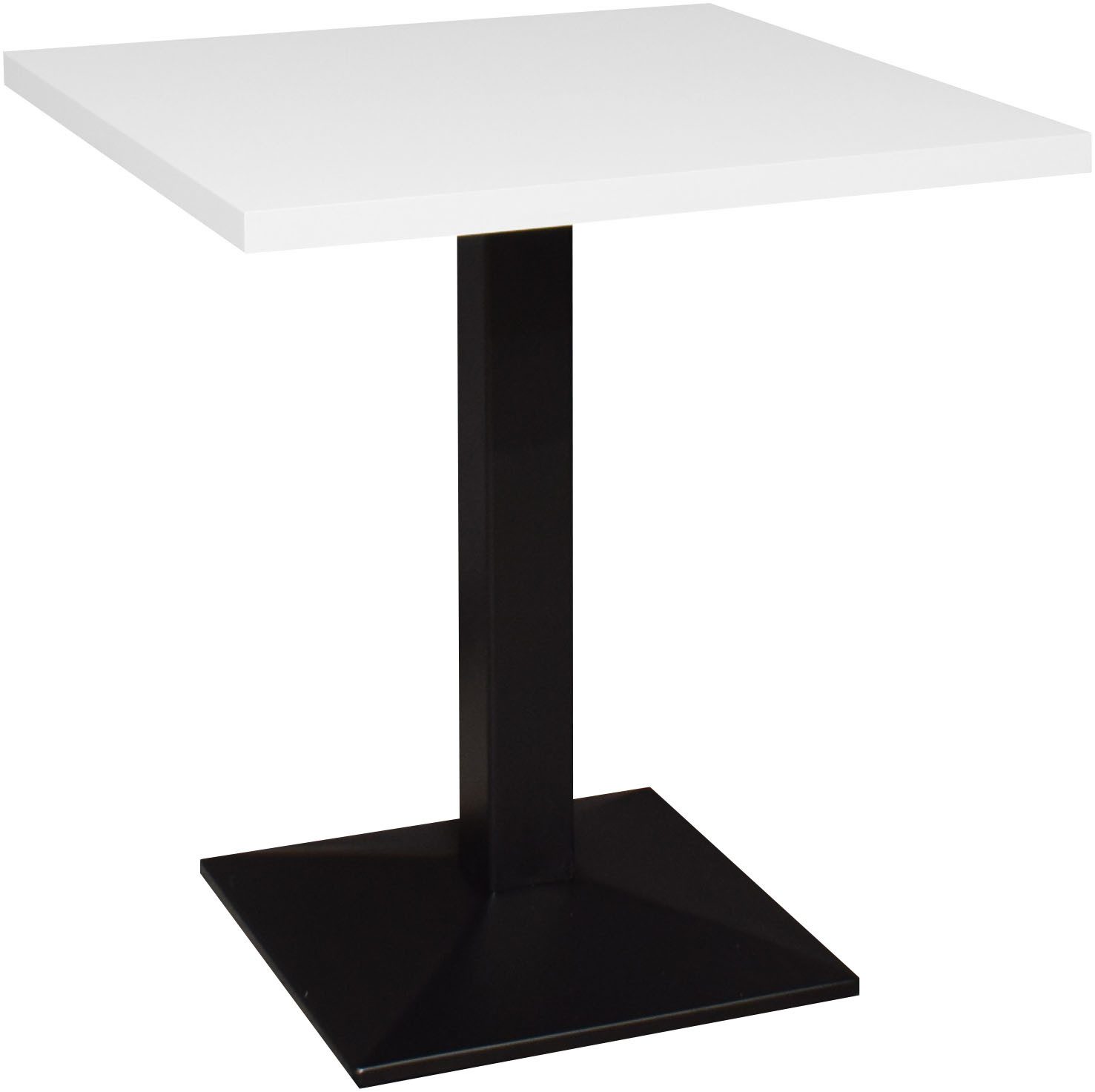 Mäusbacher Bistrotisch Big Bistro Metall, Quadrat-Säulengestell, eckige Platte BHT 70x75x70 cm