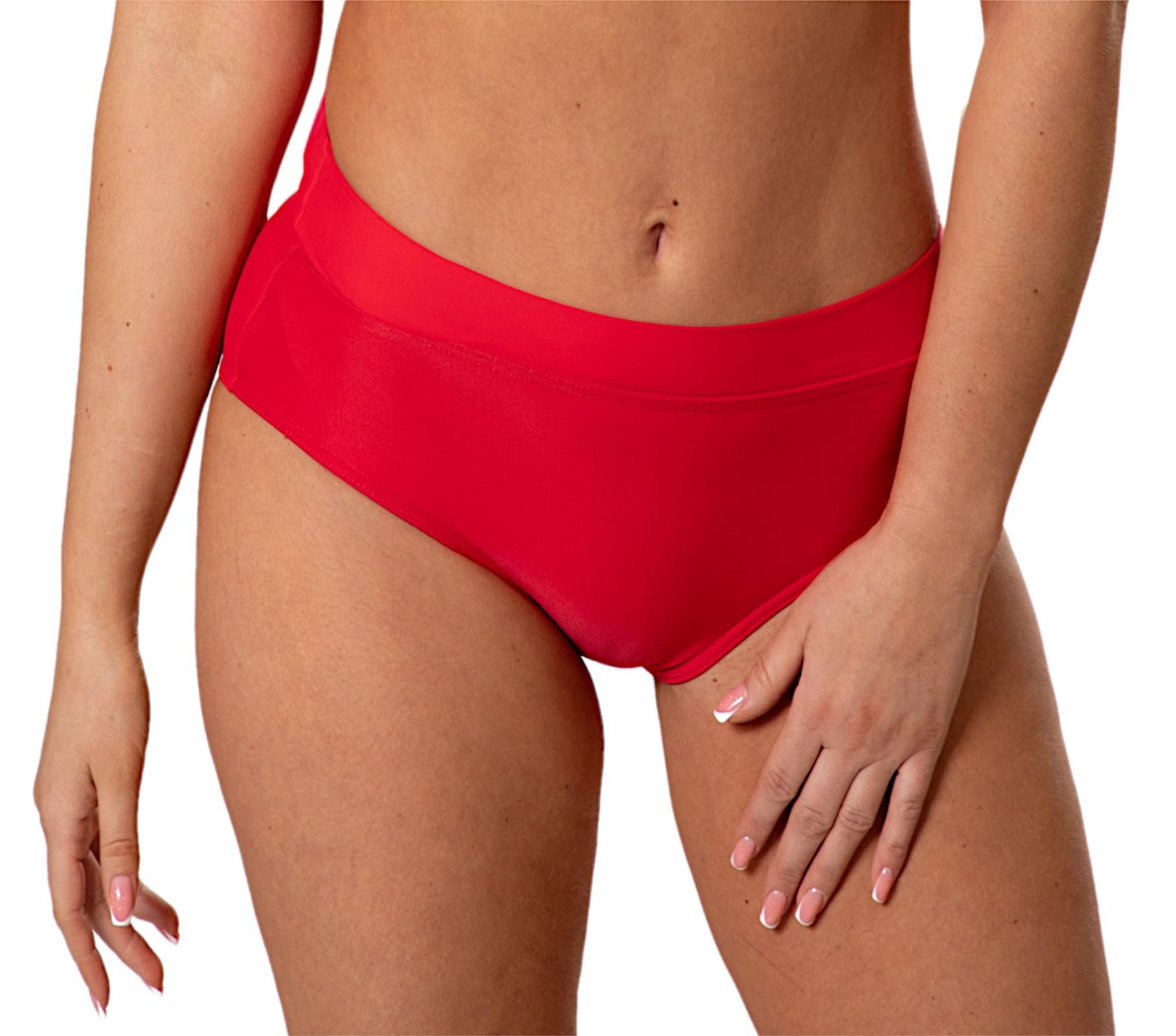 Aquarti Bikini-Hose Unterteil High Waist mit Umschlagbund