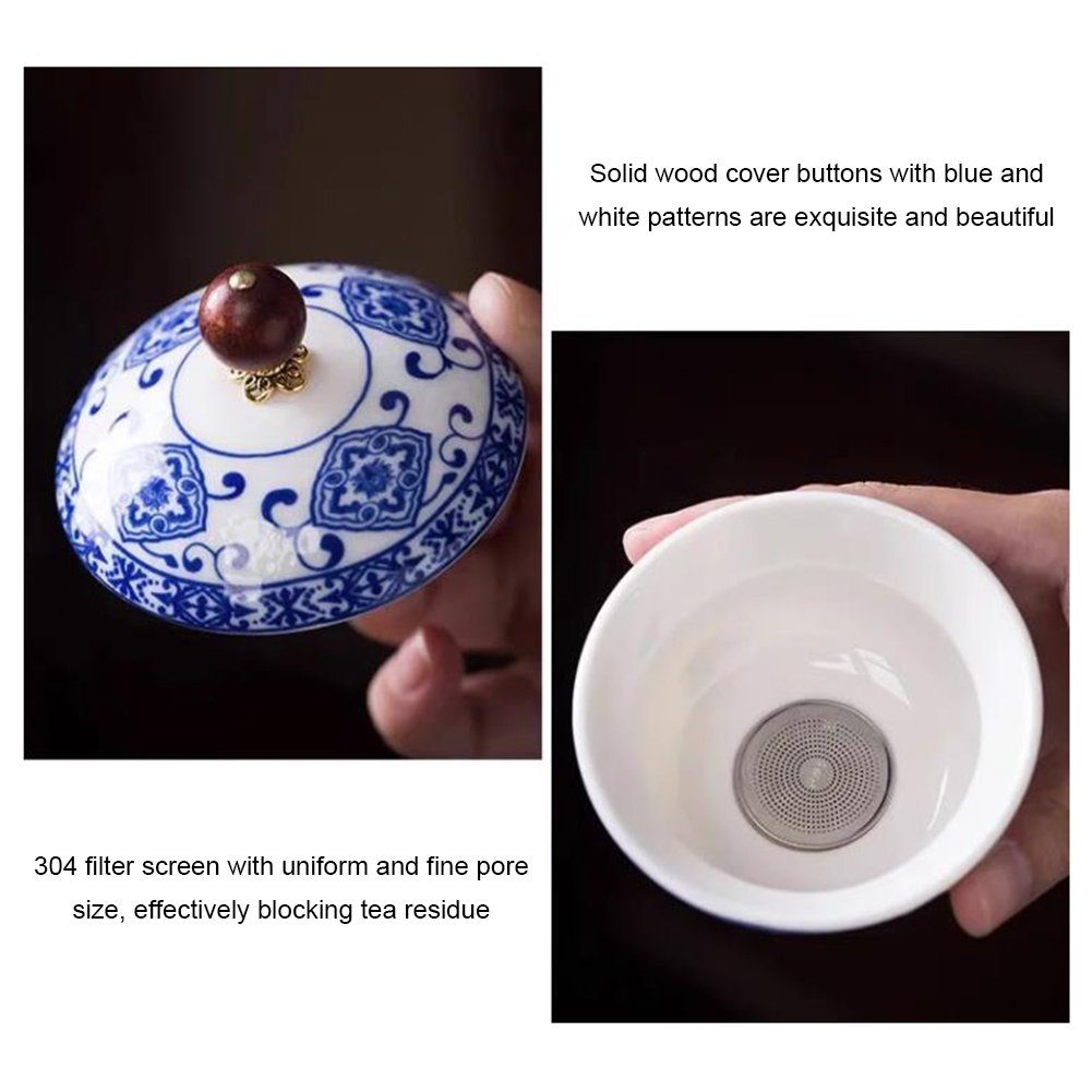 Blusmart 360° Aus Teekanne Chinesischer, Drehbarer Teekanne Teekocher Porzellan,