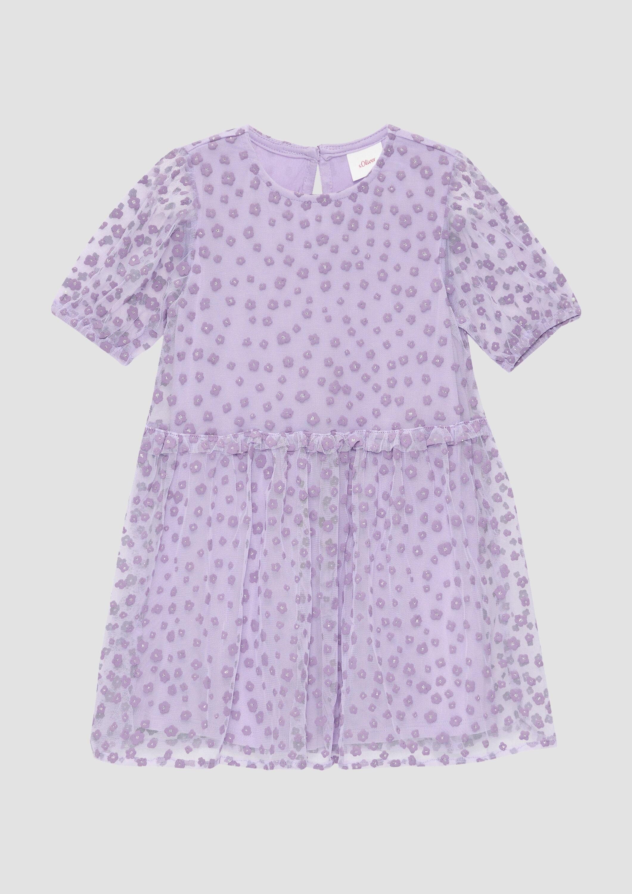 s.Oliver Minikleid Kleid Gefüttertes Tüllkleid mit Glitzereffekt