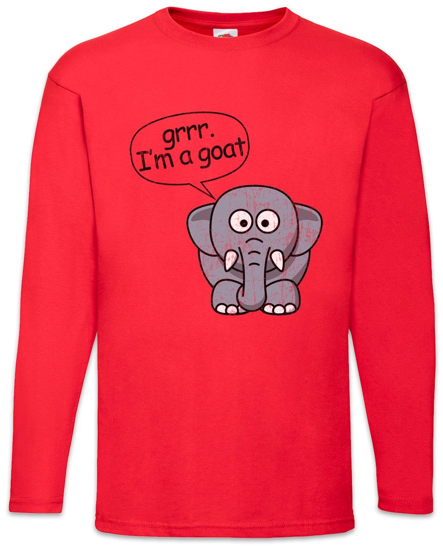 Langarmshirt Elephant I'm A Goat Langarm T-Shirt Braaalooo Modern Ziege Comic