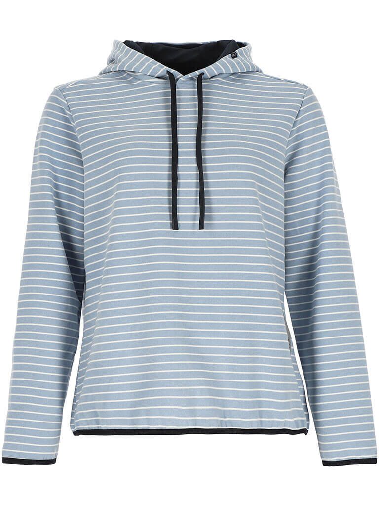 Sea Ranch Kapuzenpullover Vilma Damen Fleece-Hoodie Vilma Streifen-Design - Gestreifter Kapuzenpulli