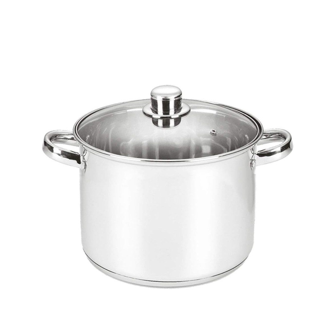 Michelino Kochtopf ø12 cm, aus hochwertigem Edelstahl mit Glasdeckel - 1,2 Liter, Edelstahl 18/10 (1-tlg), Induktionsgeeignet, mit Glasdeckel