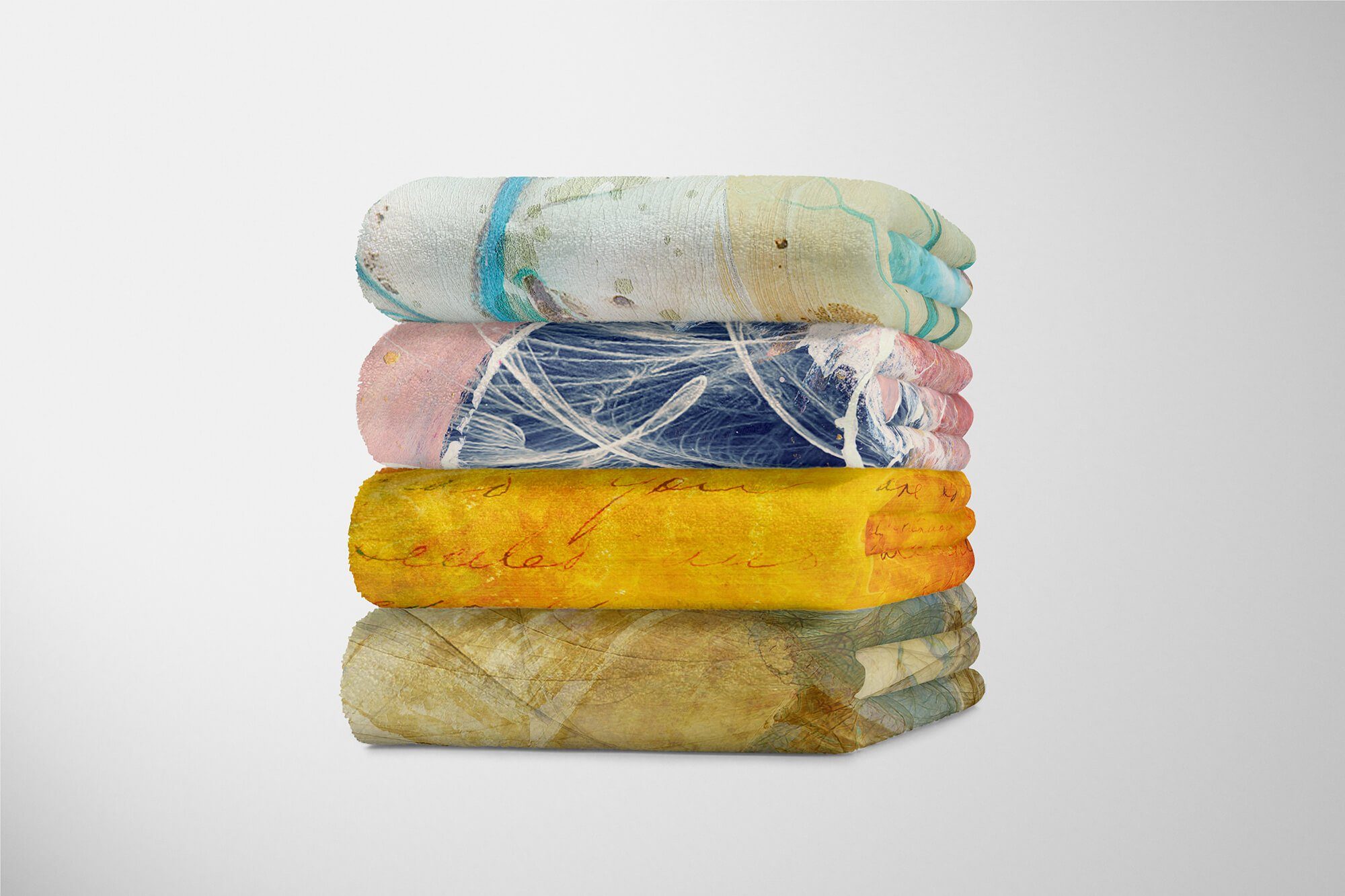 Handtücher Strandhandtuch Sinus Kuscheldecke Handtuch Baumwolle-Polyester-Mix (1-St), mit Art abstrakten Motiv, Handtuch Saunatuch Enigma