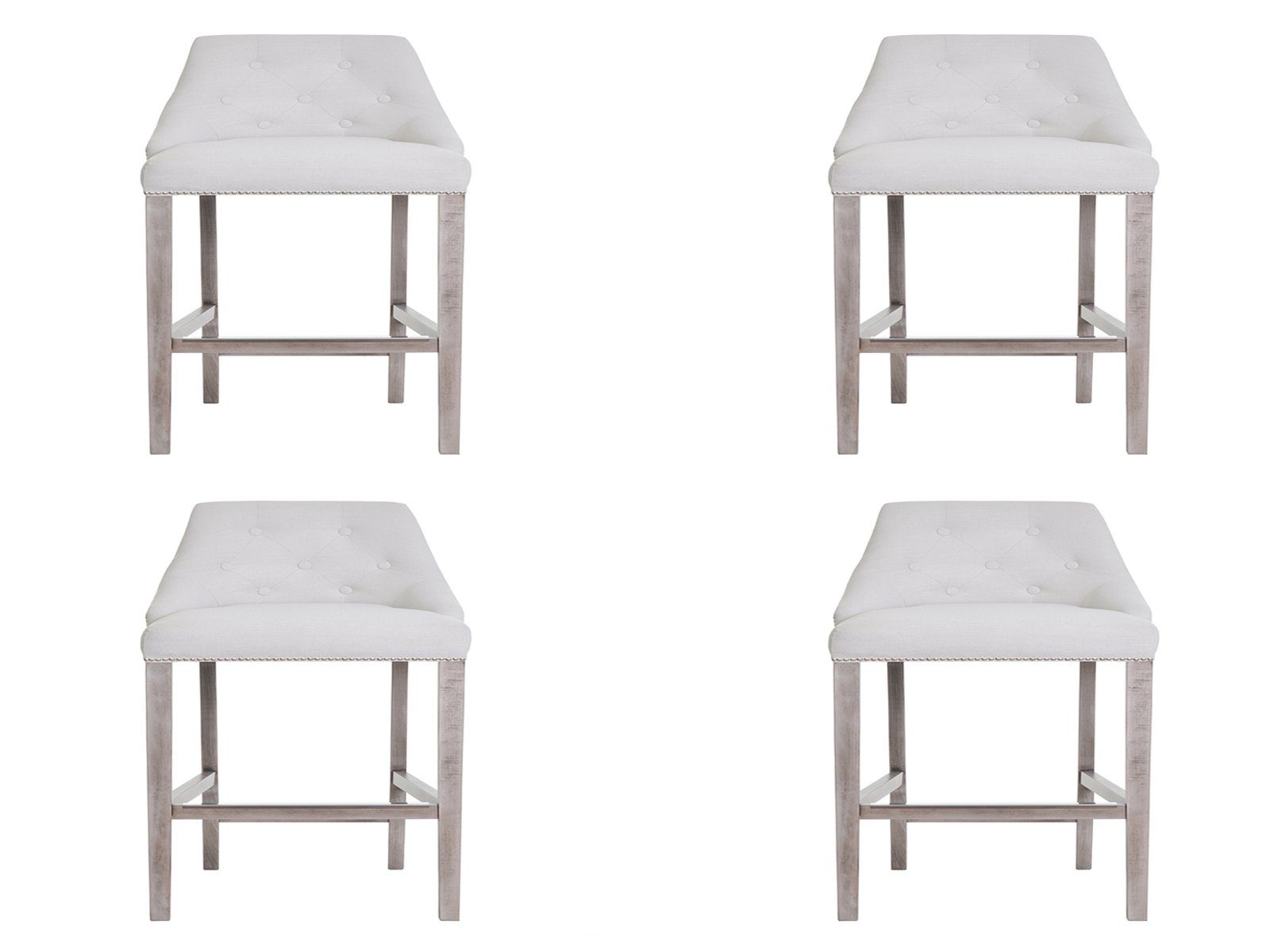JVmoebel Hochstuhl, 4x Bar Hocker Barhocker Tresen Stuhl Set Stühle Polste Chesterfield Design Stil