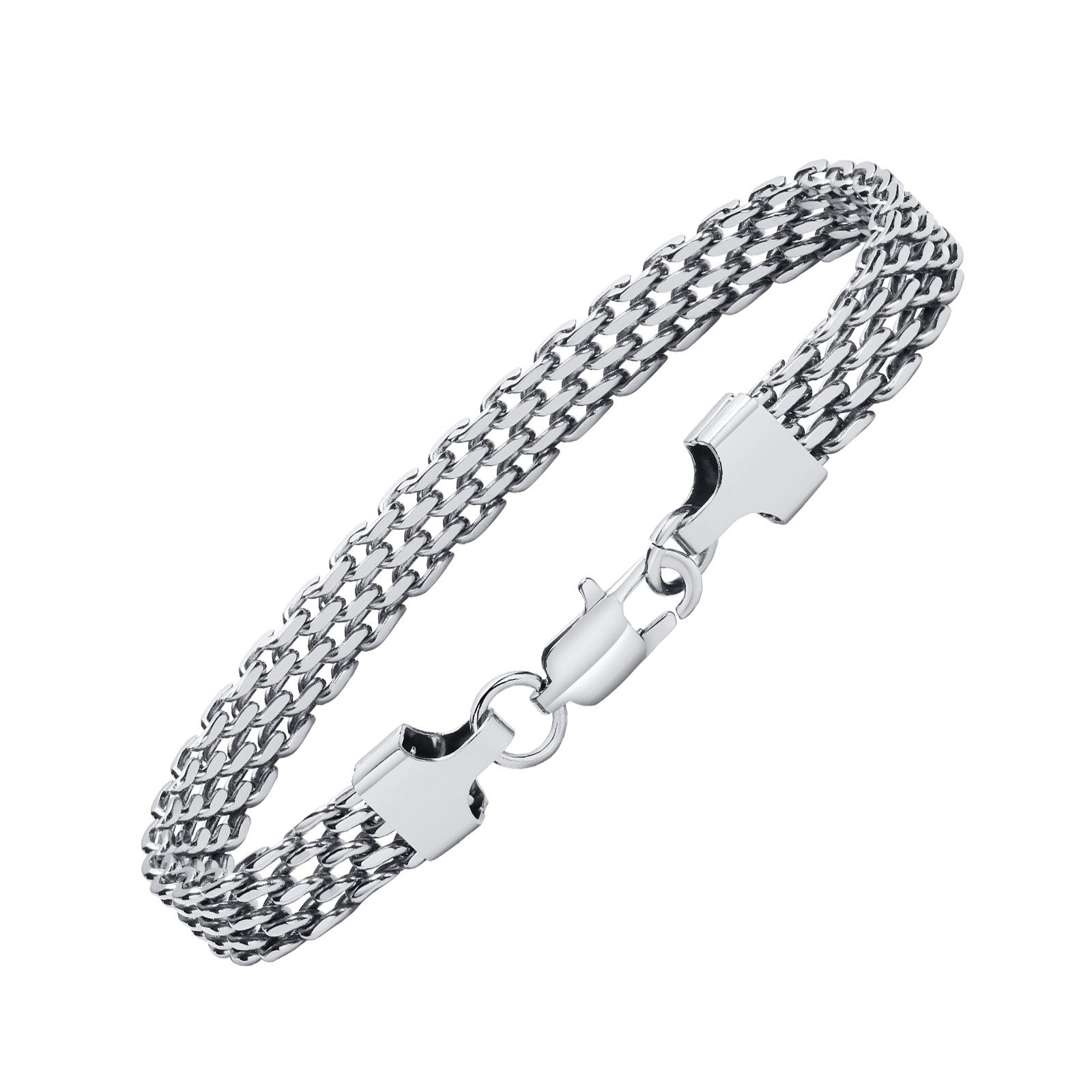 KARMA Edelstahlarmband Herrenarmband silber Edelstahl massiv günstig online kaufen