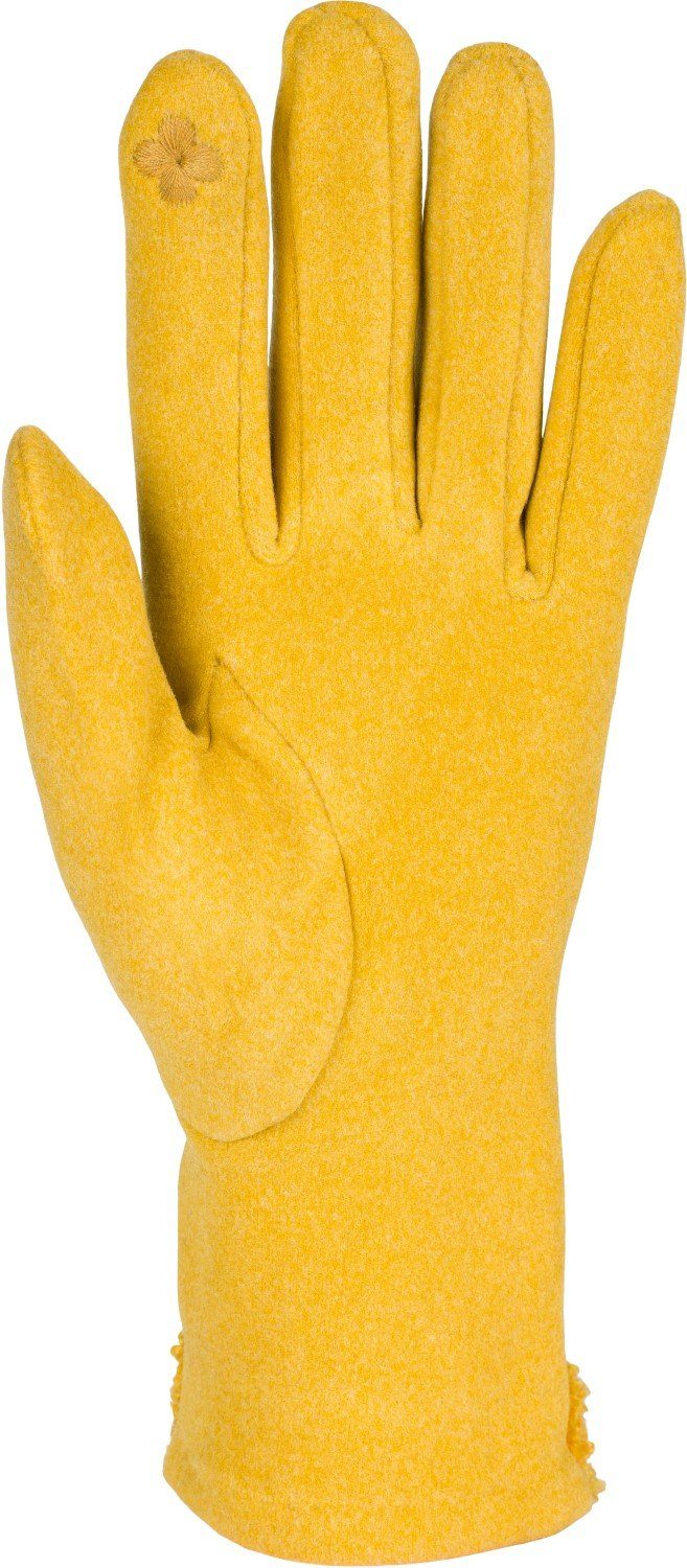 Damen Handschuhe styleBREAKER Fleecehandschuhe Touchscreen Handschuhe Teddyfell