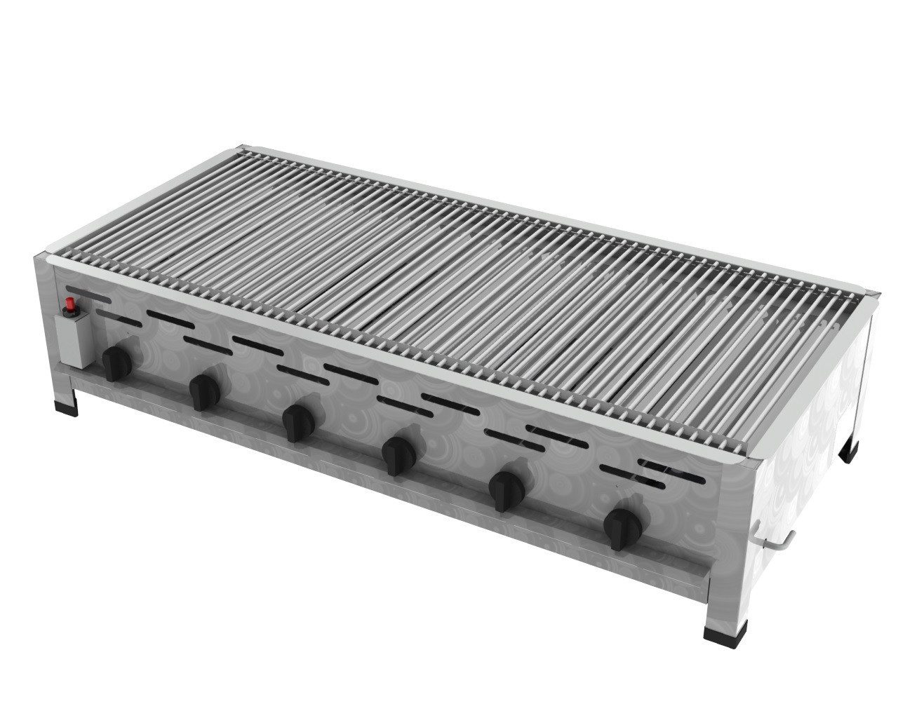 ChattenGlut Gasgrill ChattenGlut Gastrobräter 22kW mit Einzelne Edelstahlstäbe als Rost, BxTxH: 1140x530x270 cm